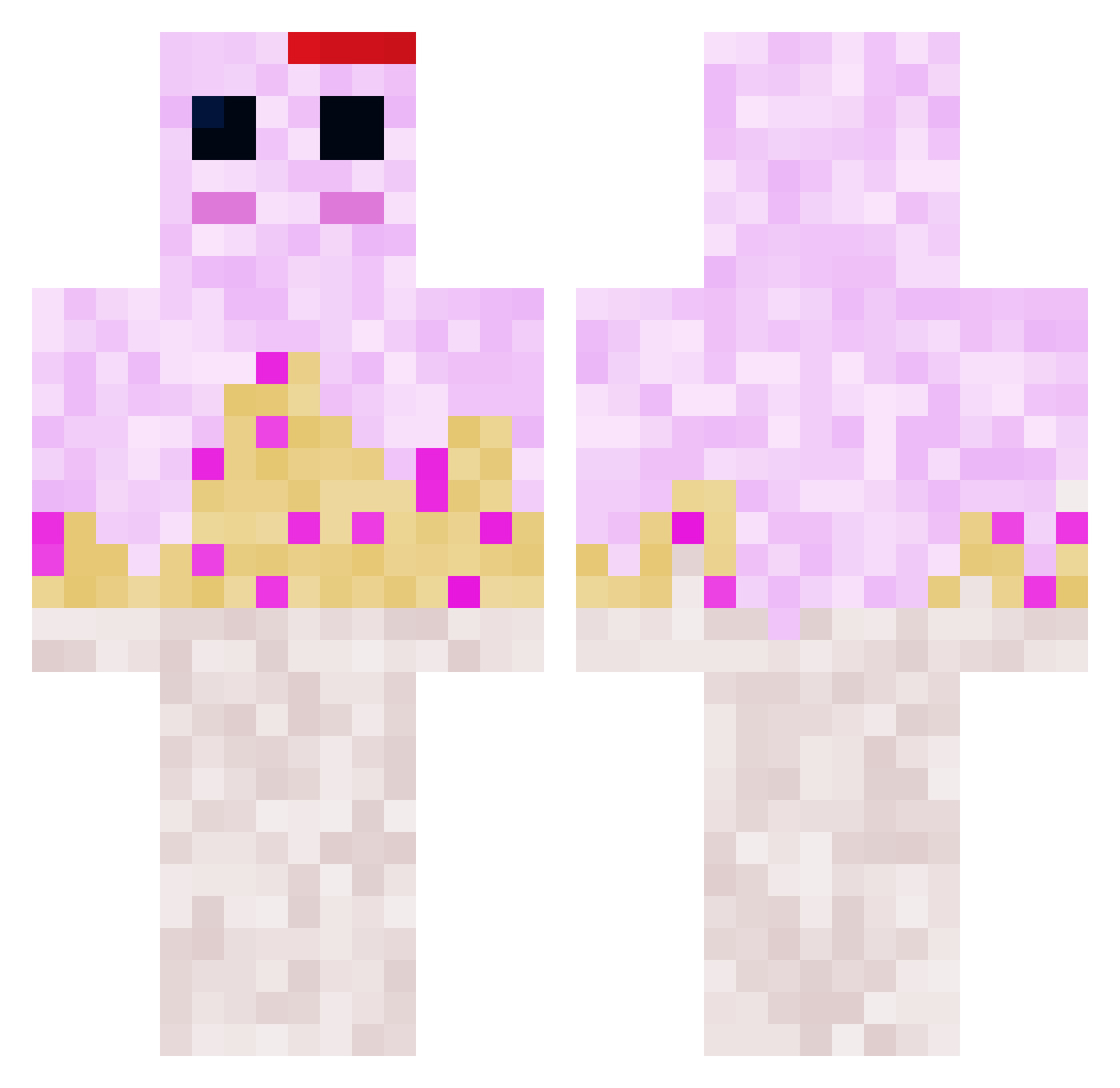 Josepost Minecraft skin, front and back view