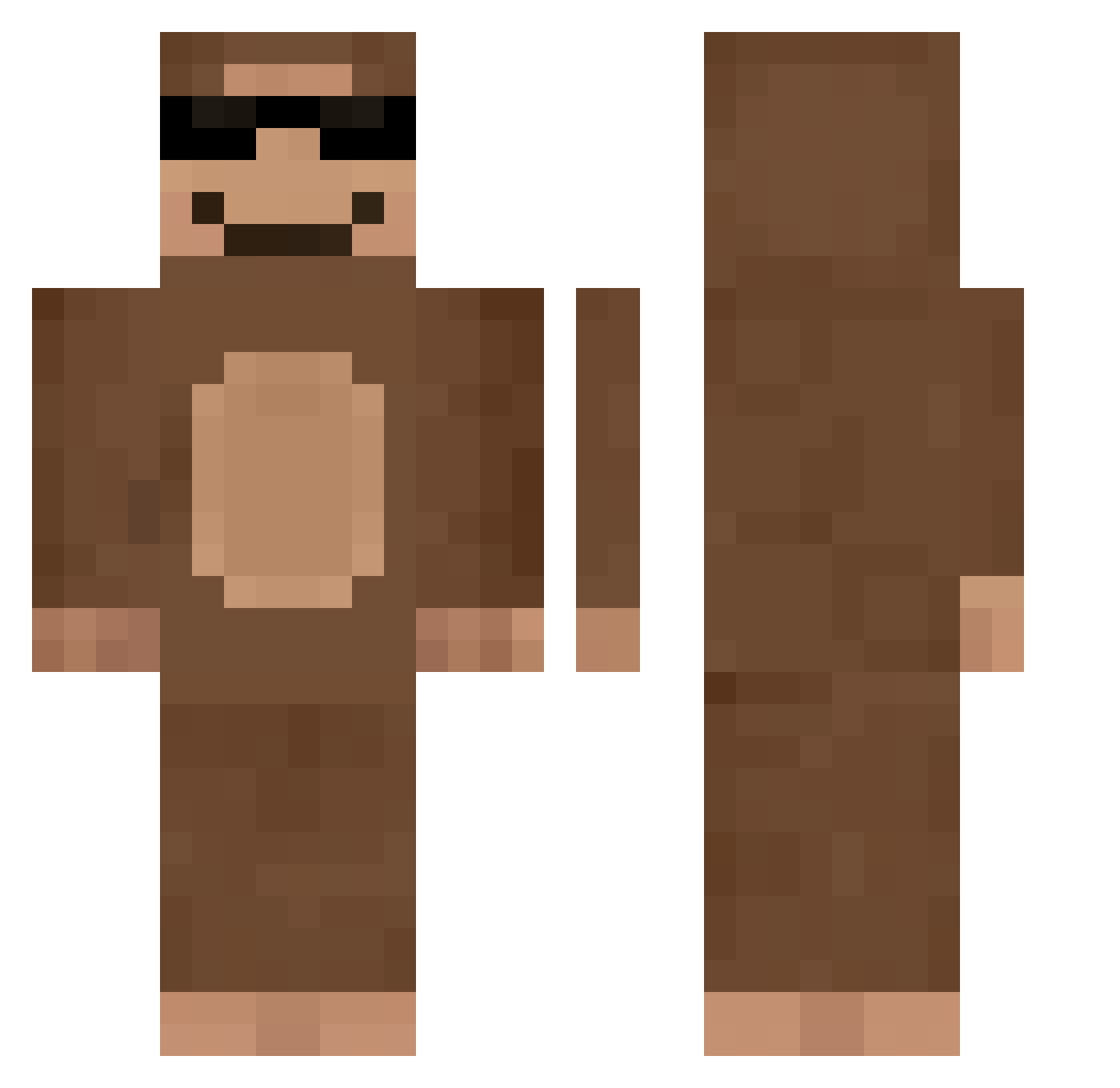 majkeljordan2 Minecraft skin, front and back view