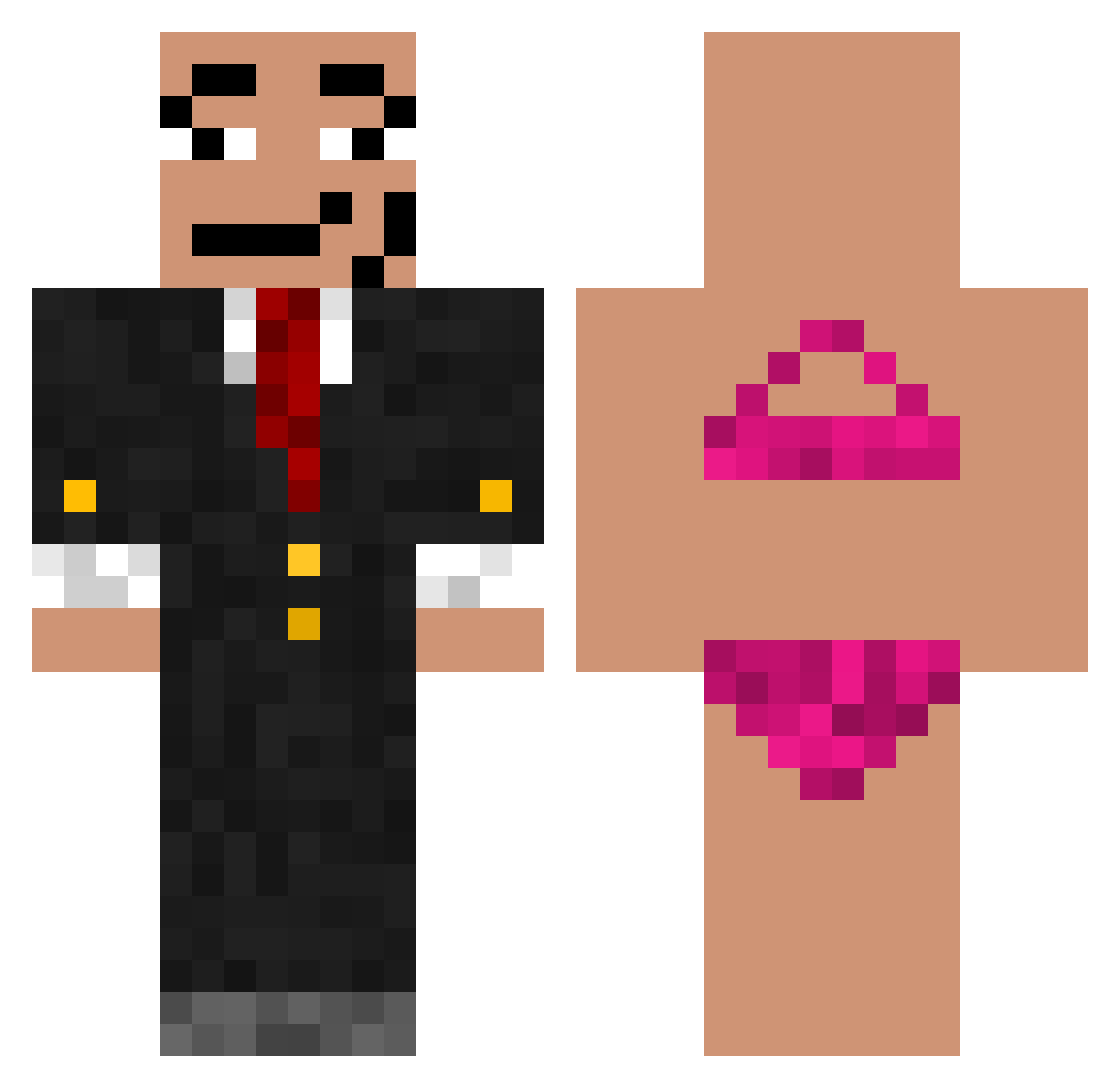 bananas12345678 Minecraft skin, front and back view