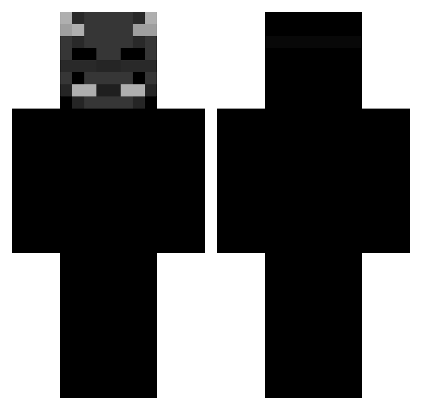 lN0bodyl Minecraft skin, front and back view