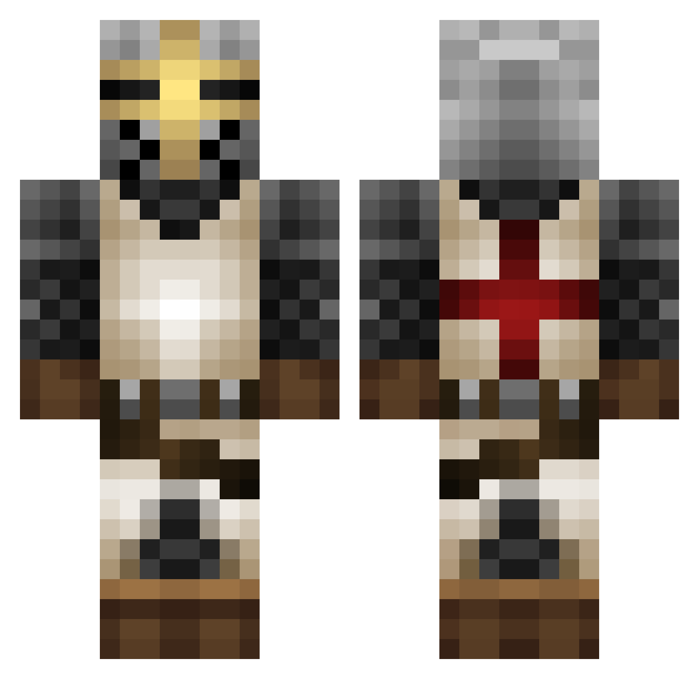 Cryste Minecraft skin, front and back view