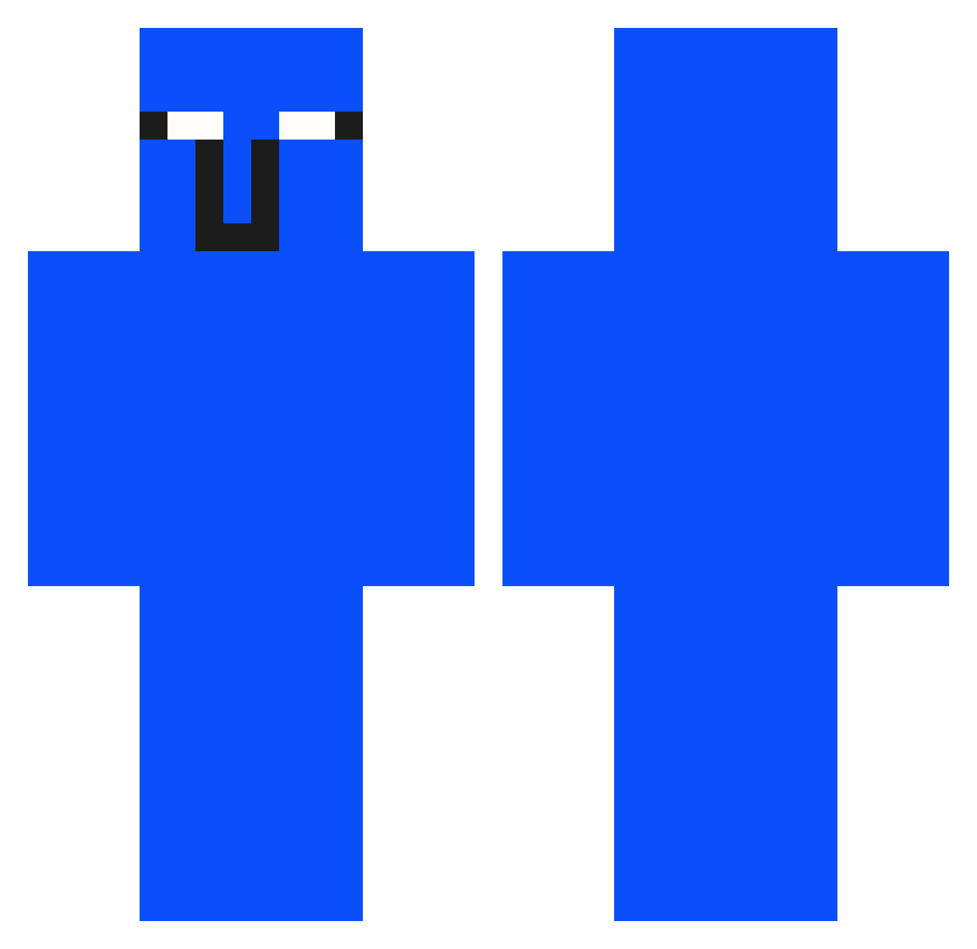 Tempsyy Minecraft skin, front and back view