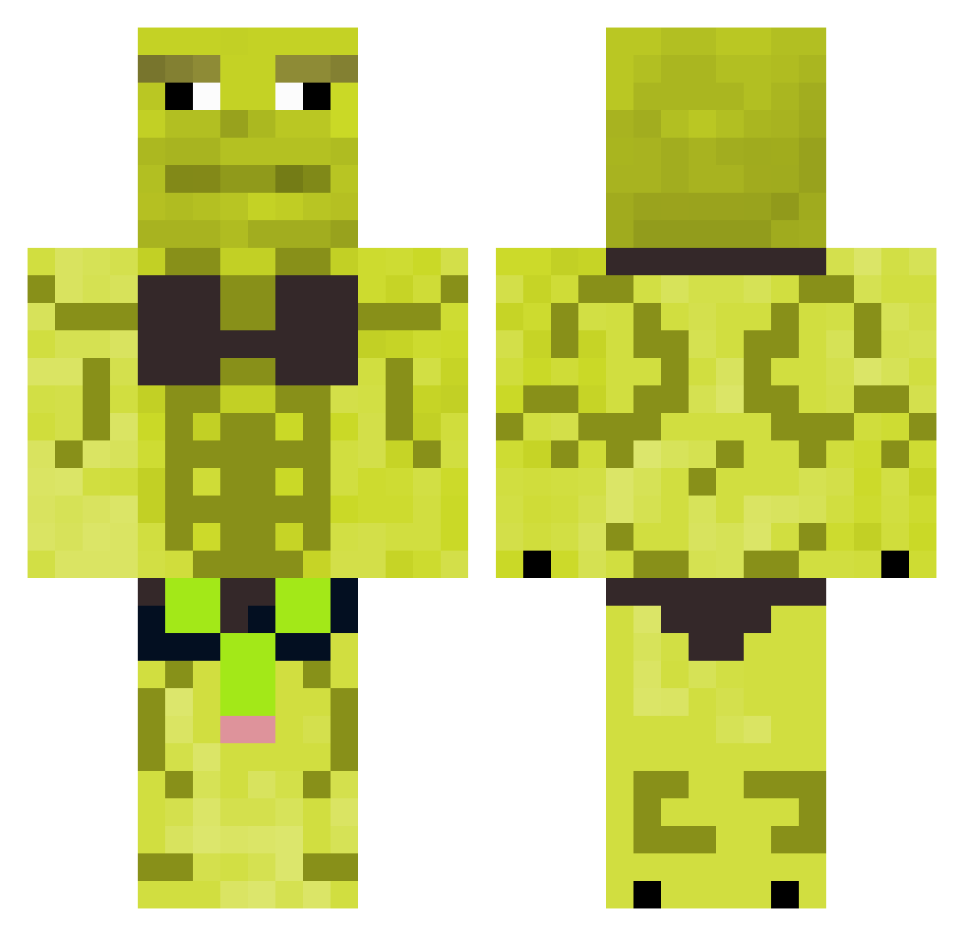 yohiro1 Minecraft skin, front and back view