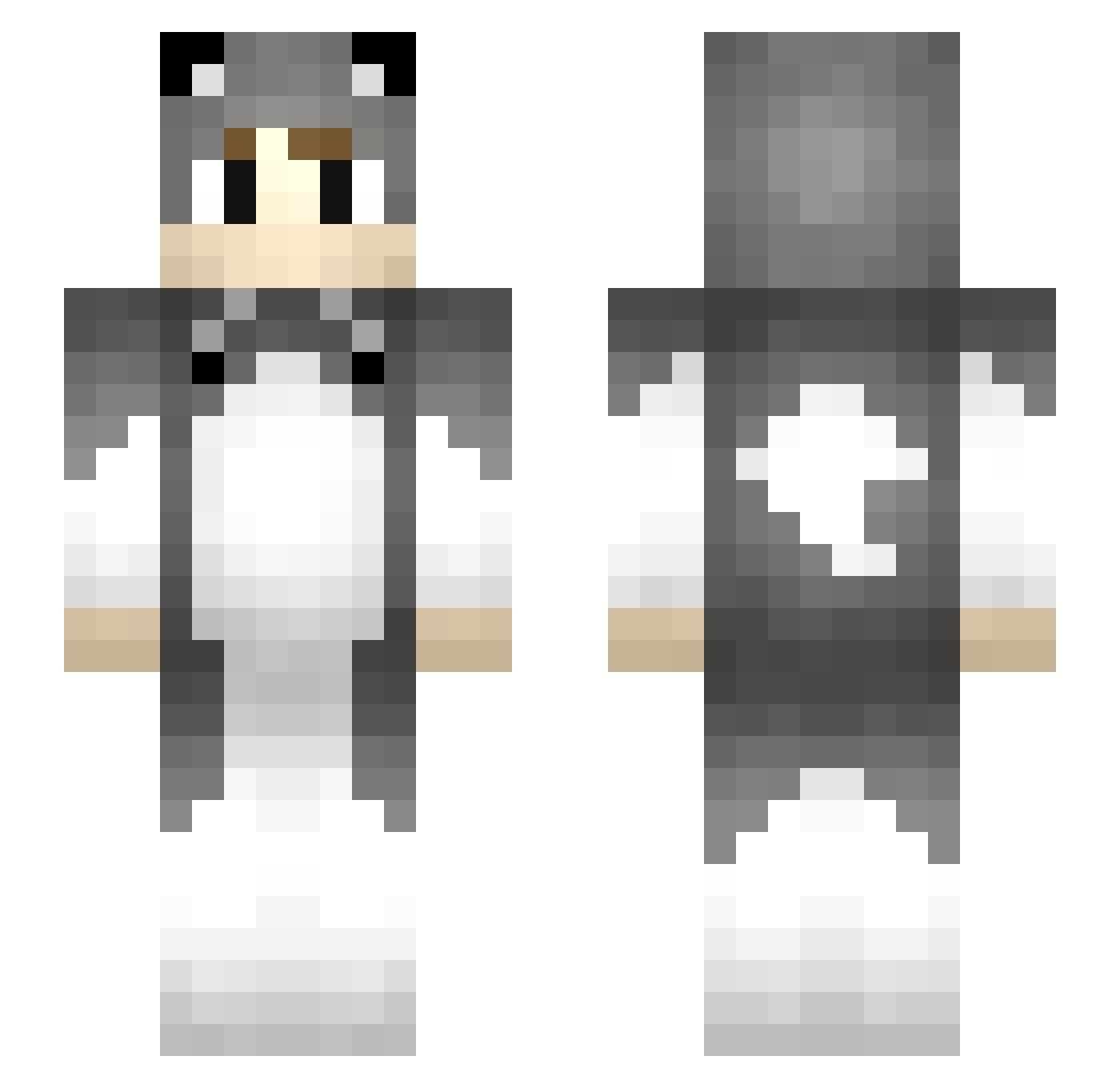 Gato_Gordx Minecraft skin, front and back view