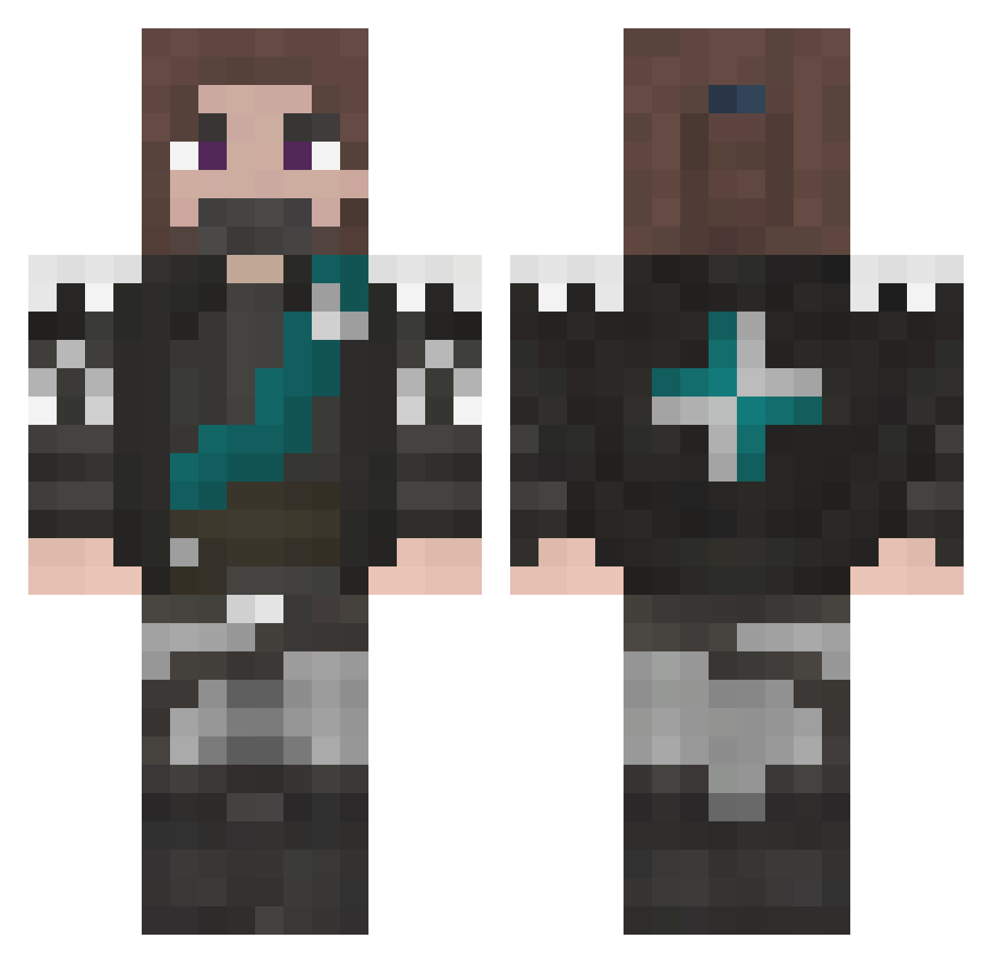 Gilded_Urethra Minecraft skin, front and back view