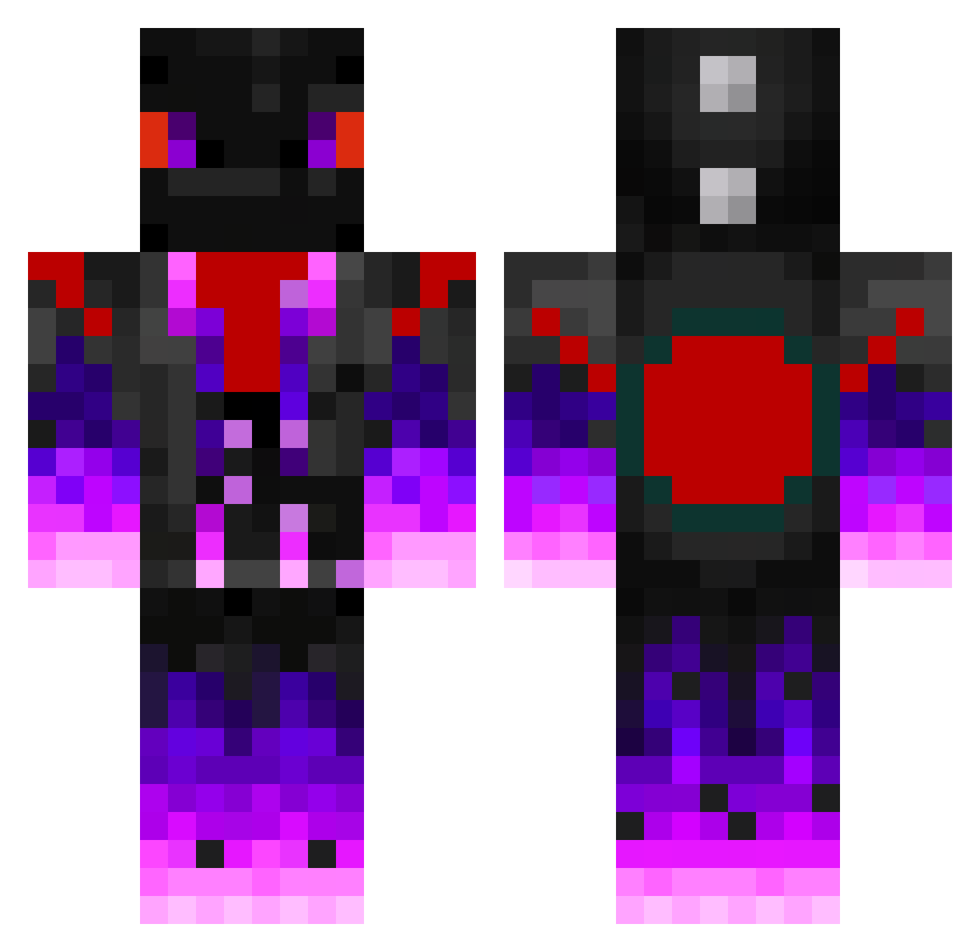 yuwa1028 Minecraft skin, front and back view