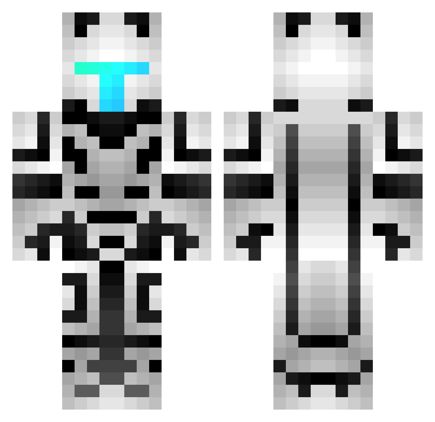 docwtf Minecraft skin, front and back view