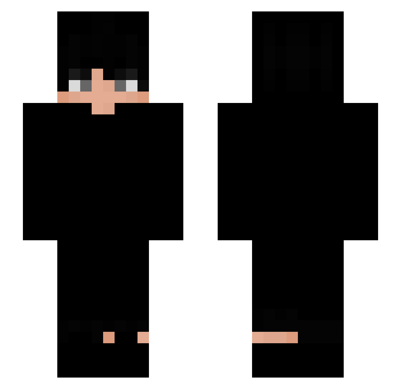 Qxy7z Minecraft skin, front and back view