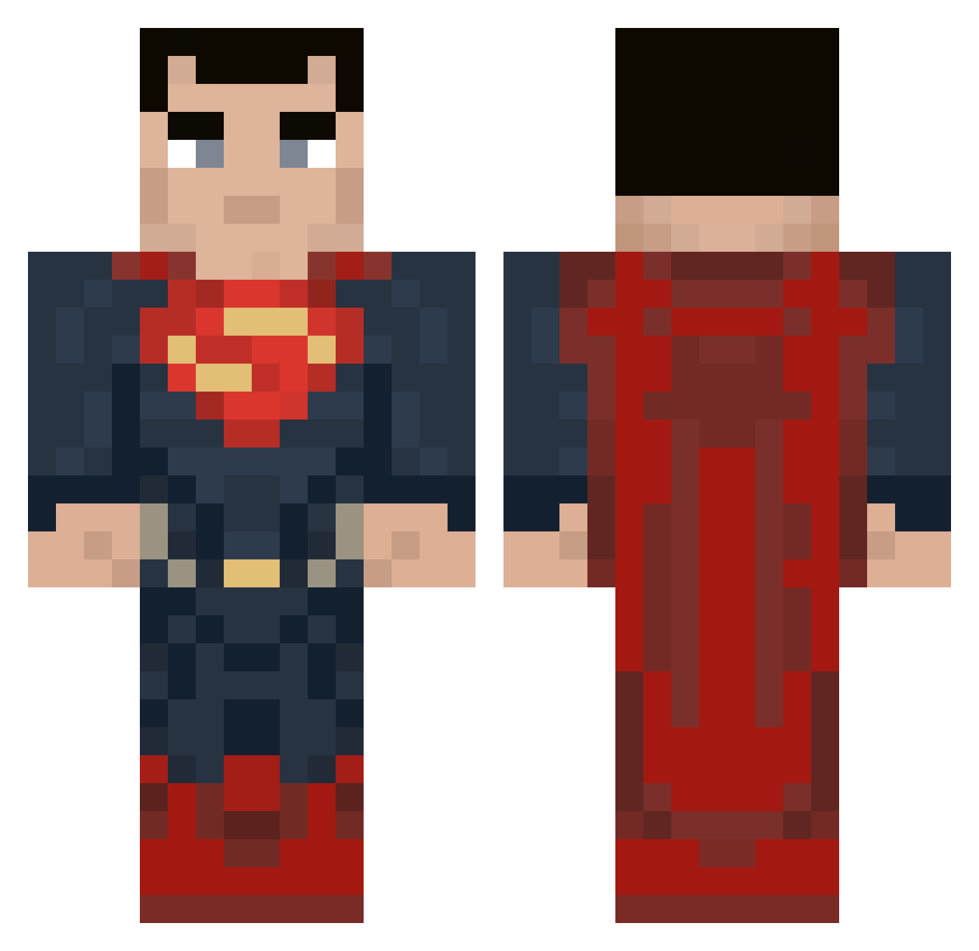 NSR35 Minecraft skin, front and back view