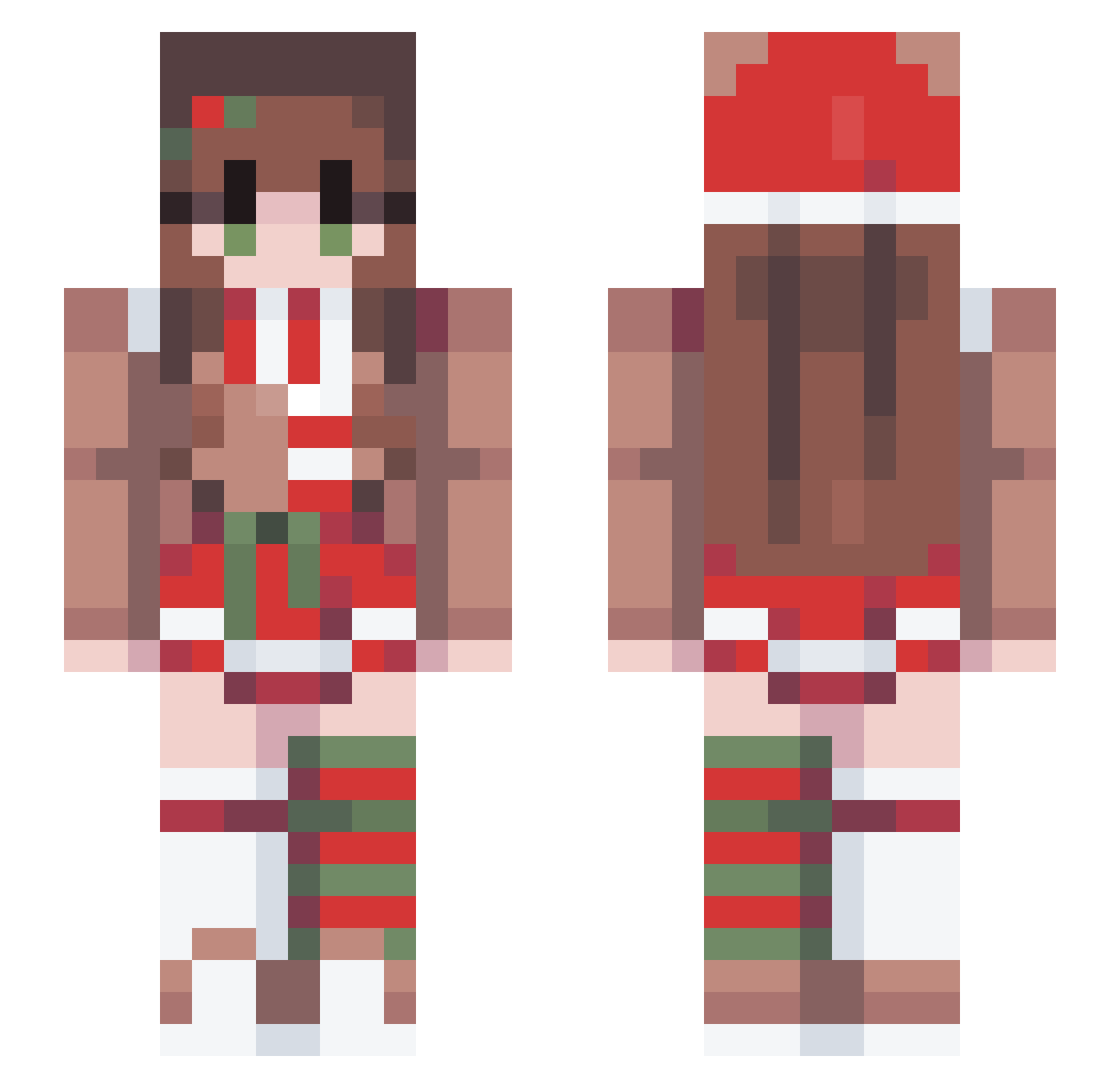 juanC23 Minecraft skin, front and back view