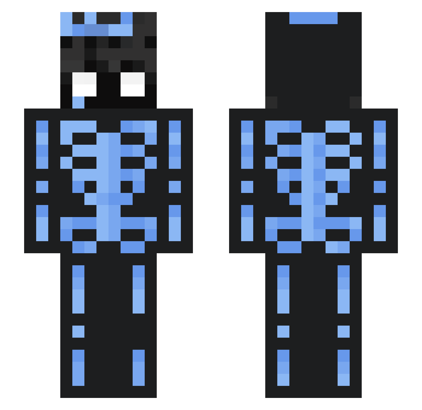 tsuggga Minecraft skin, front and back view