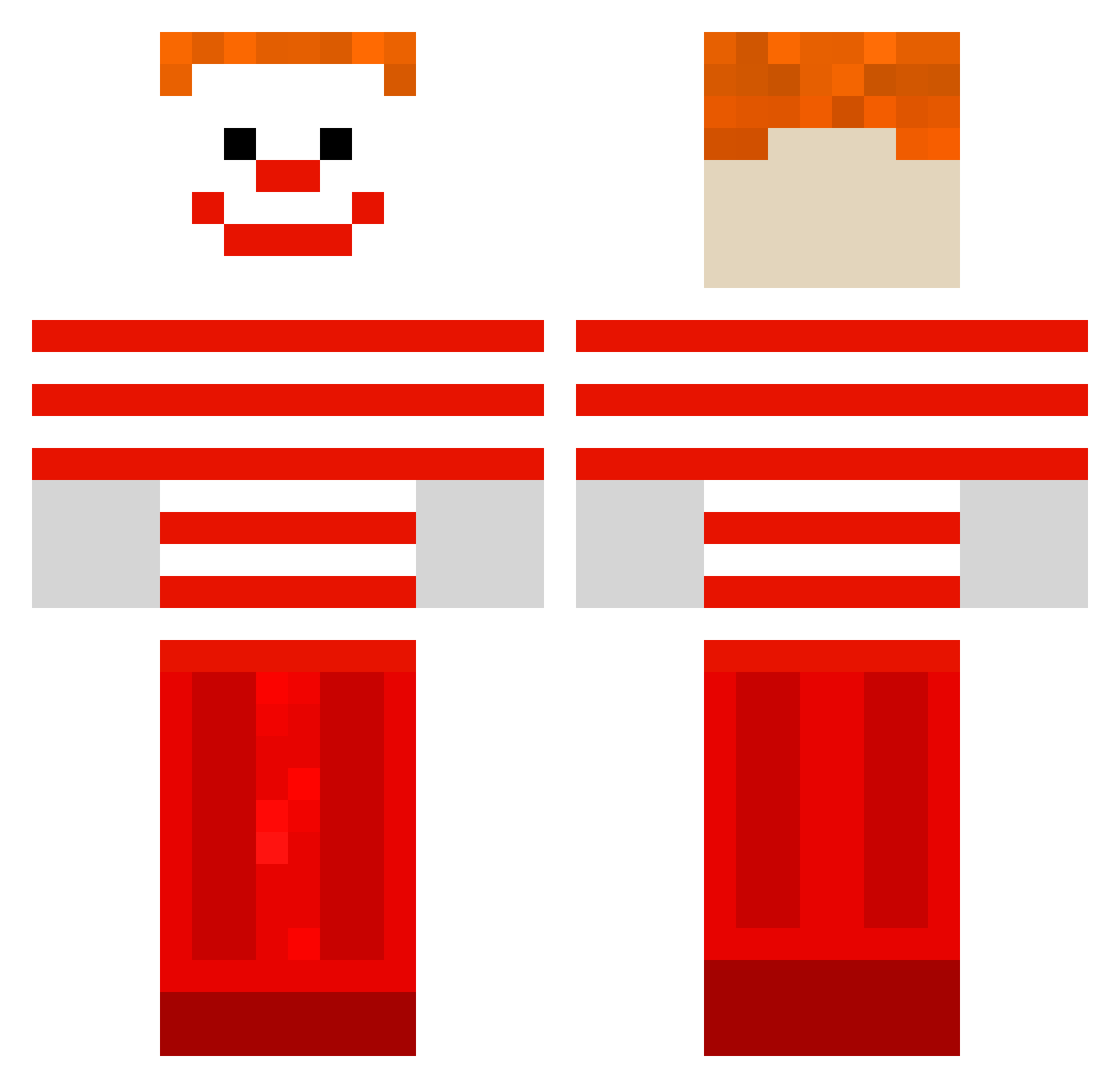 PolskiAlan89 Minecraft skin, front and back view