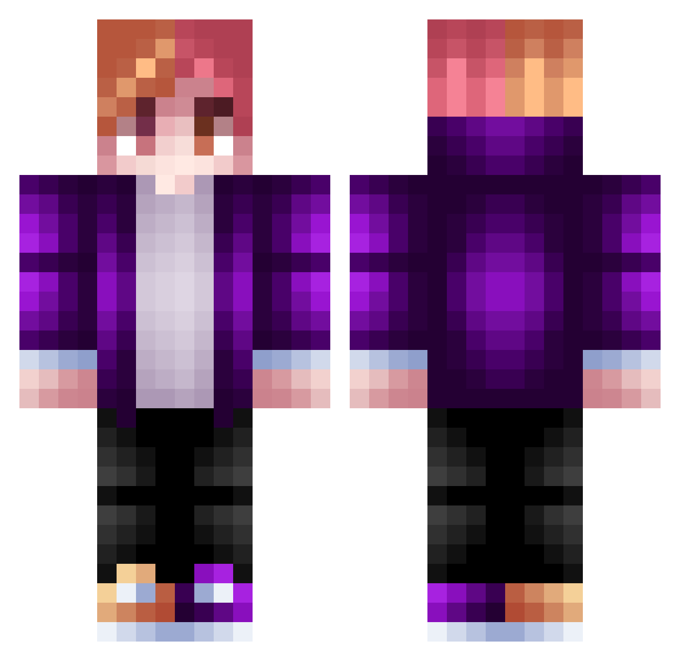 xSkyllers Minecraft skin, front and back view