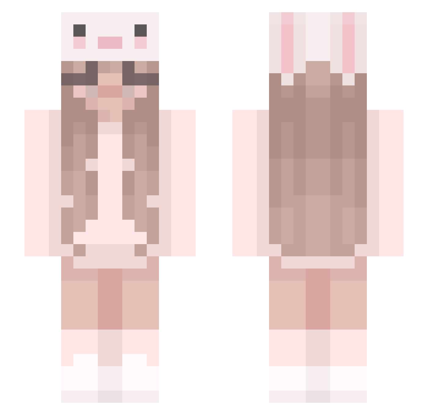 Julissa Minecraft skin, front and back view