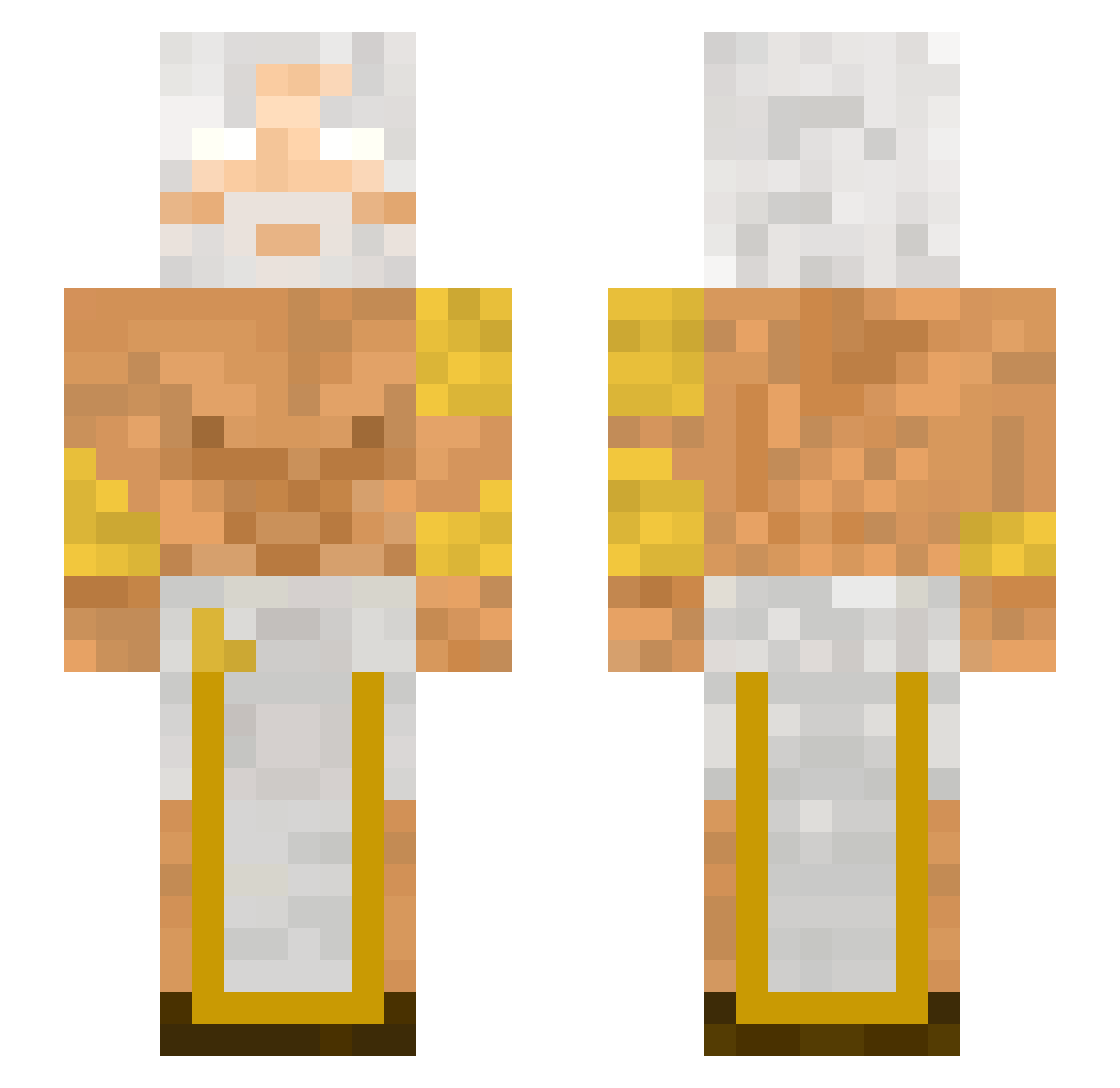 Kafiee Minecraft skin, front and back view