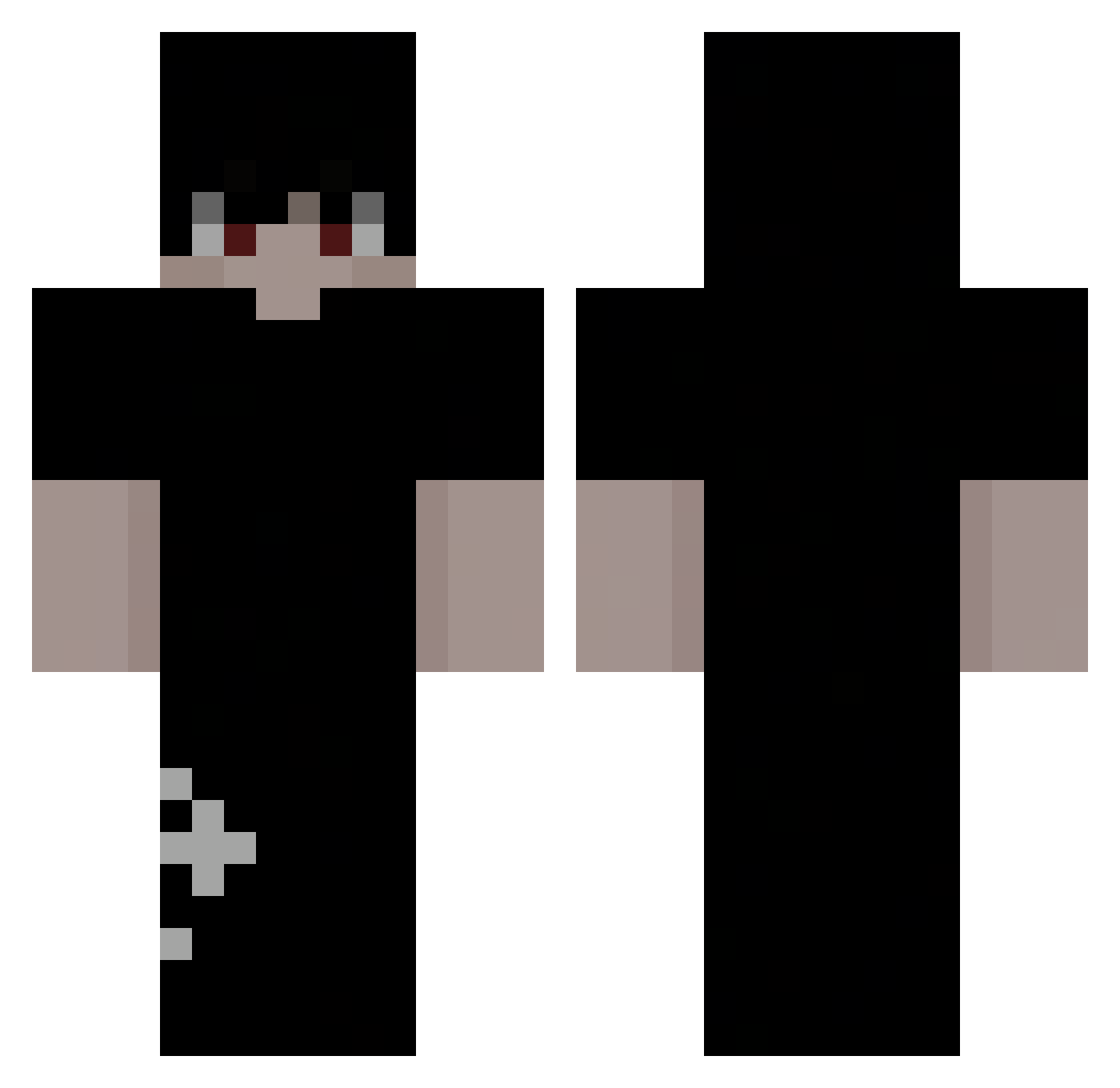 Space0x0 Minecraft skin, front and back view
