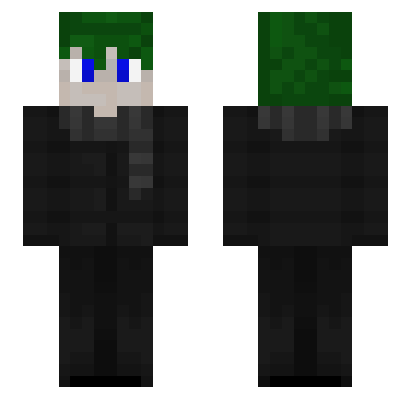 xERGOx Minecraft skin, front and back view