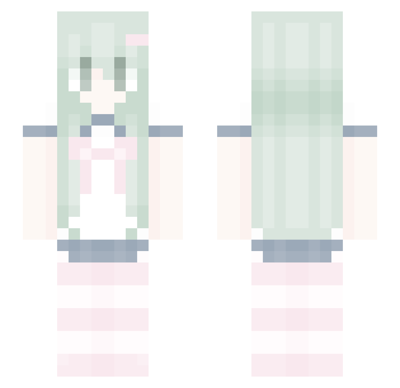 sweetpotato67 Minecraft skin, front and back view