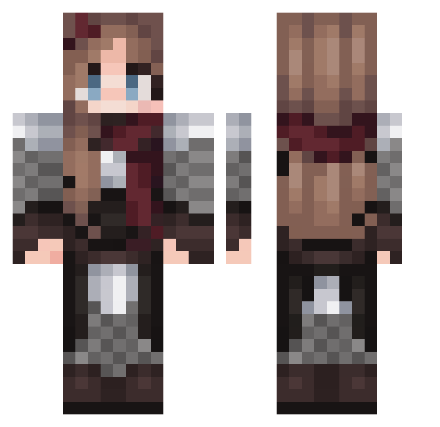 ZauberstabSocke Minecraft skin, front and back view
