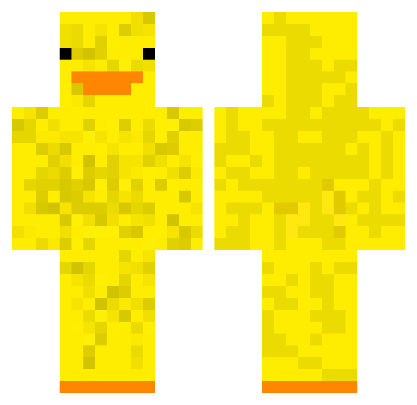 HardCORElife Minecraft skin, front and back view