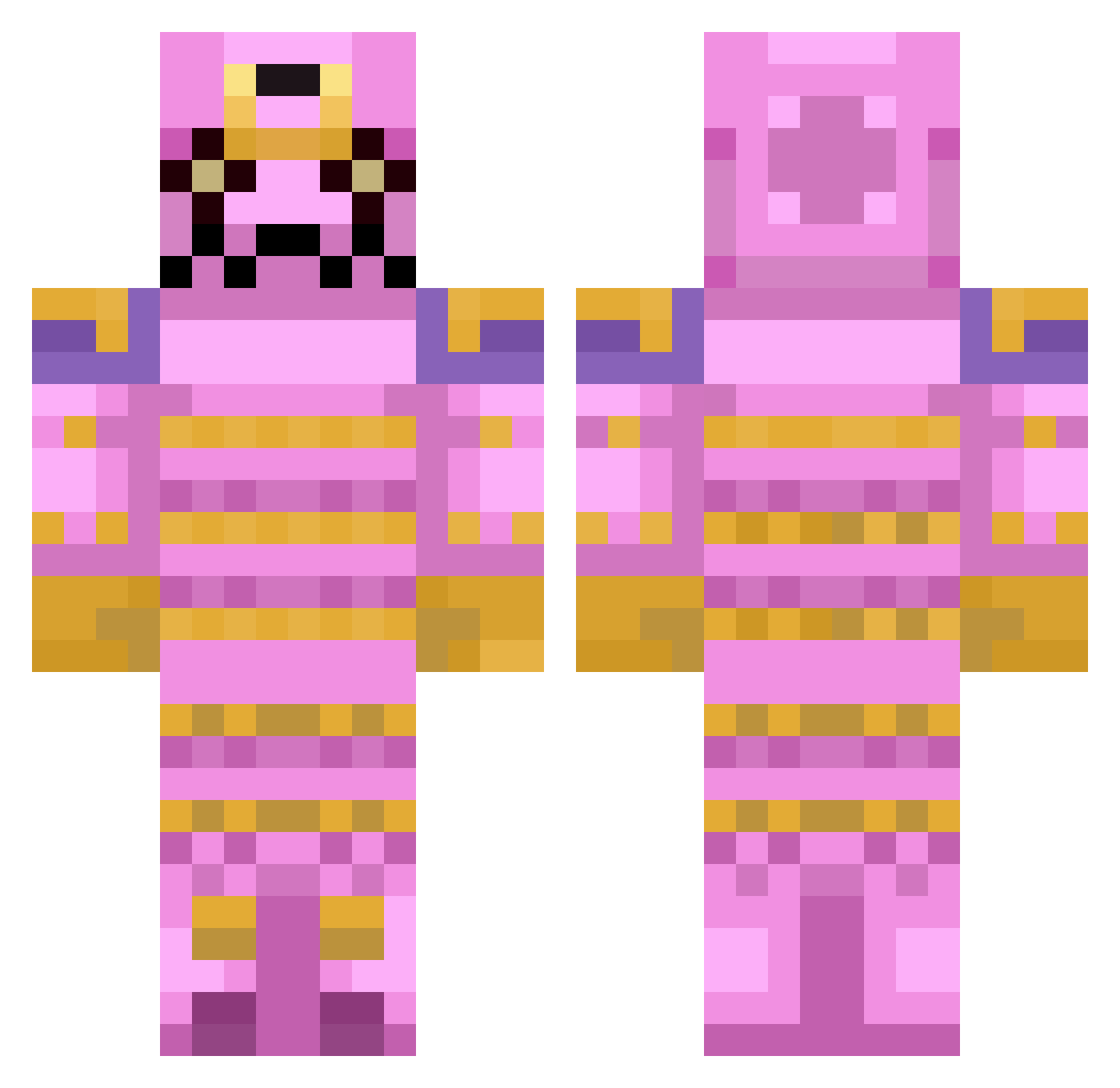 boymoders Minecraft skin, front and back view