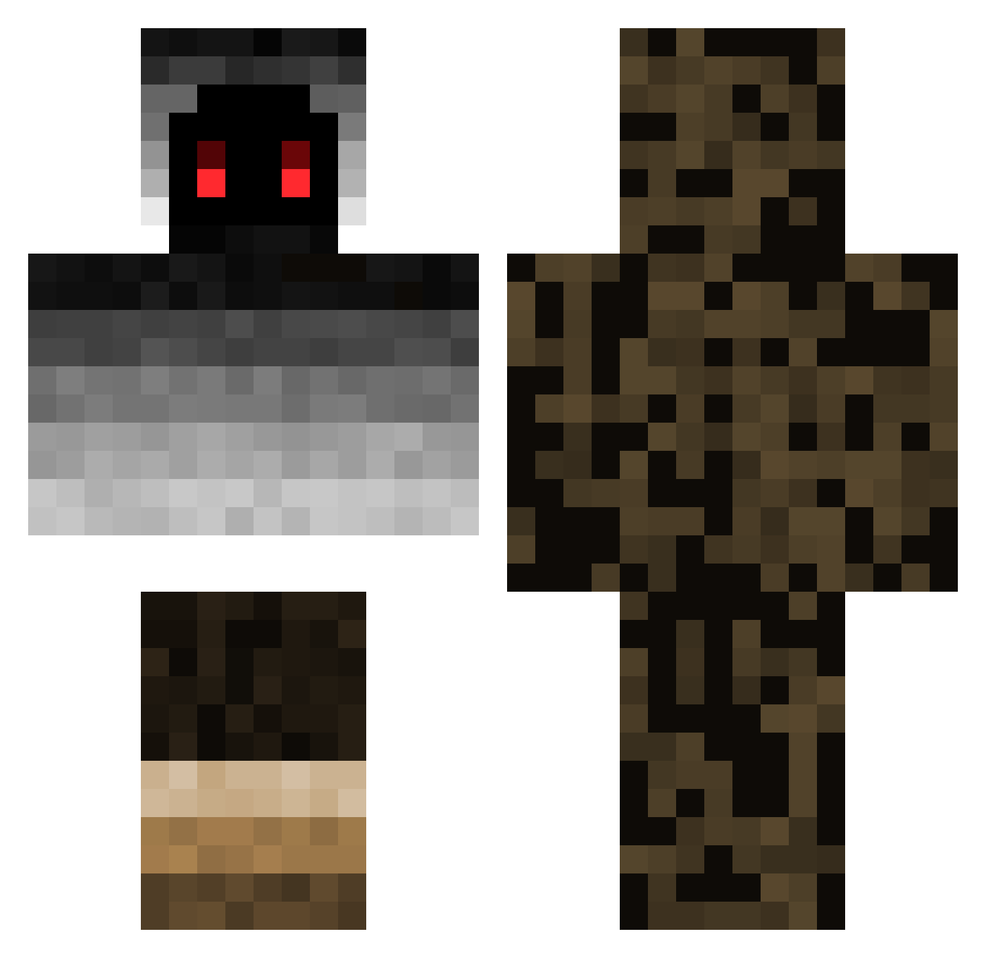 Sxillux Minecraft skin, front and back view