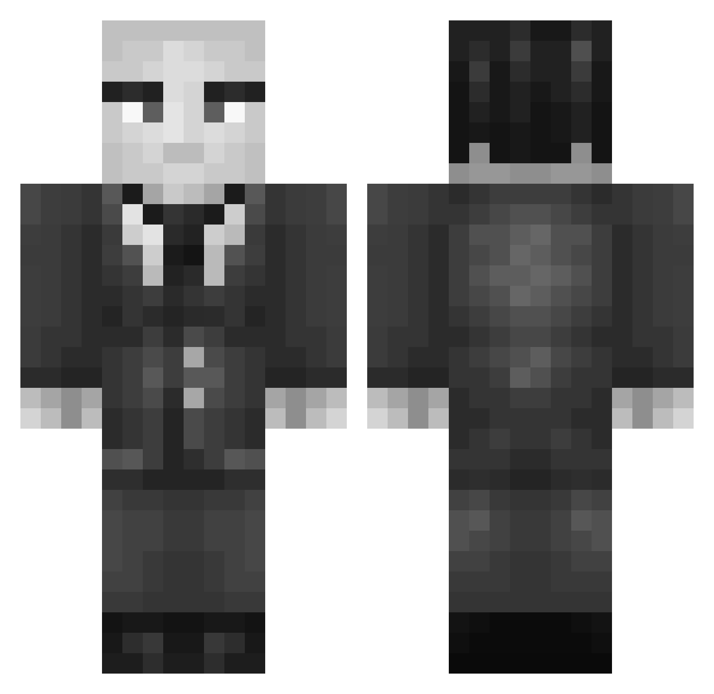 UbikVonNeumann Minecraft skin, front and back view