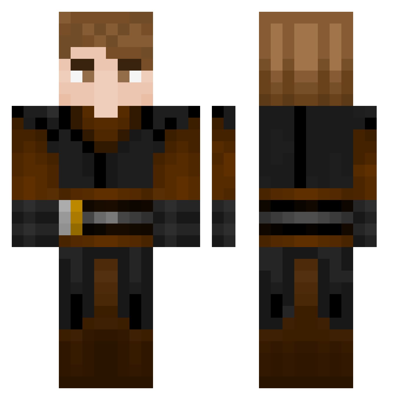 Damion4162 Minecraft skin, front and back view