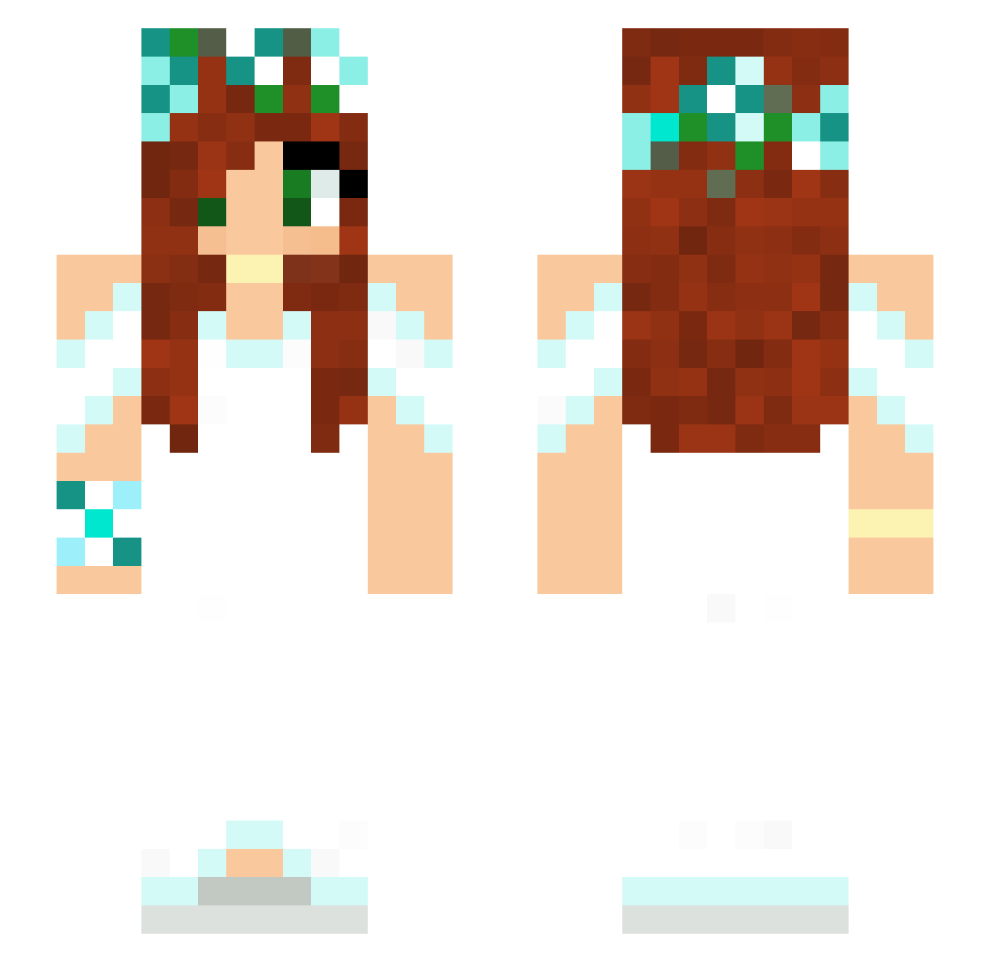 ZotteBaron Minecraft skin, front and back view