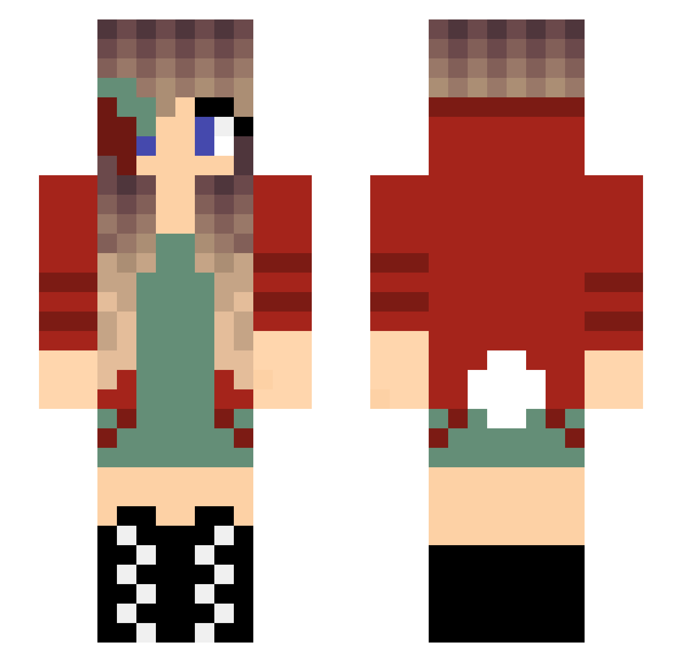 RealSpecial Minecraft skin, front and back view