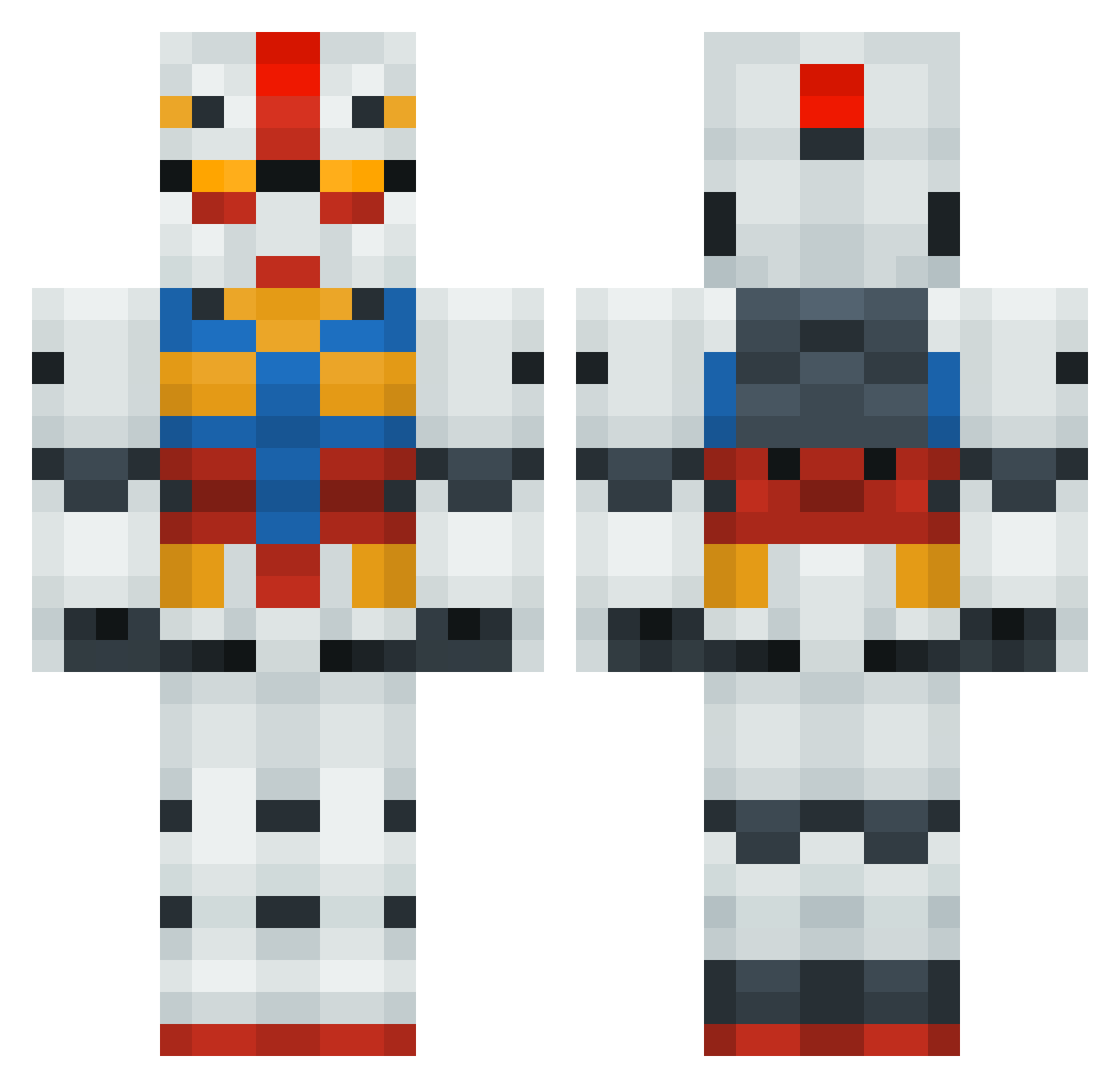 McChicken15 Minecraft skin, front and back view