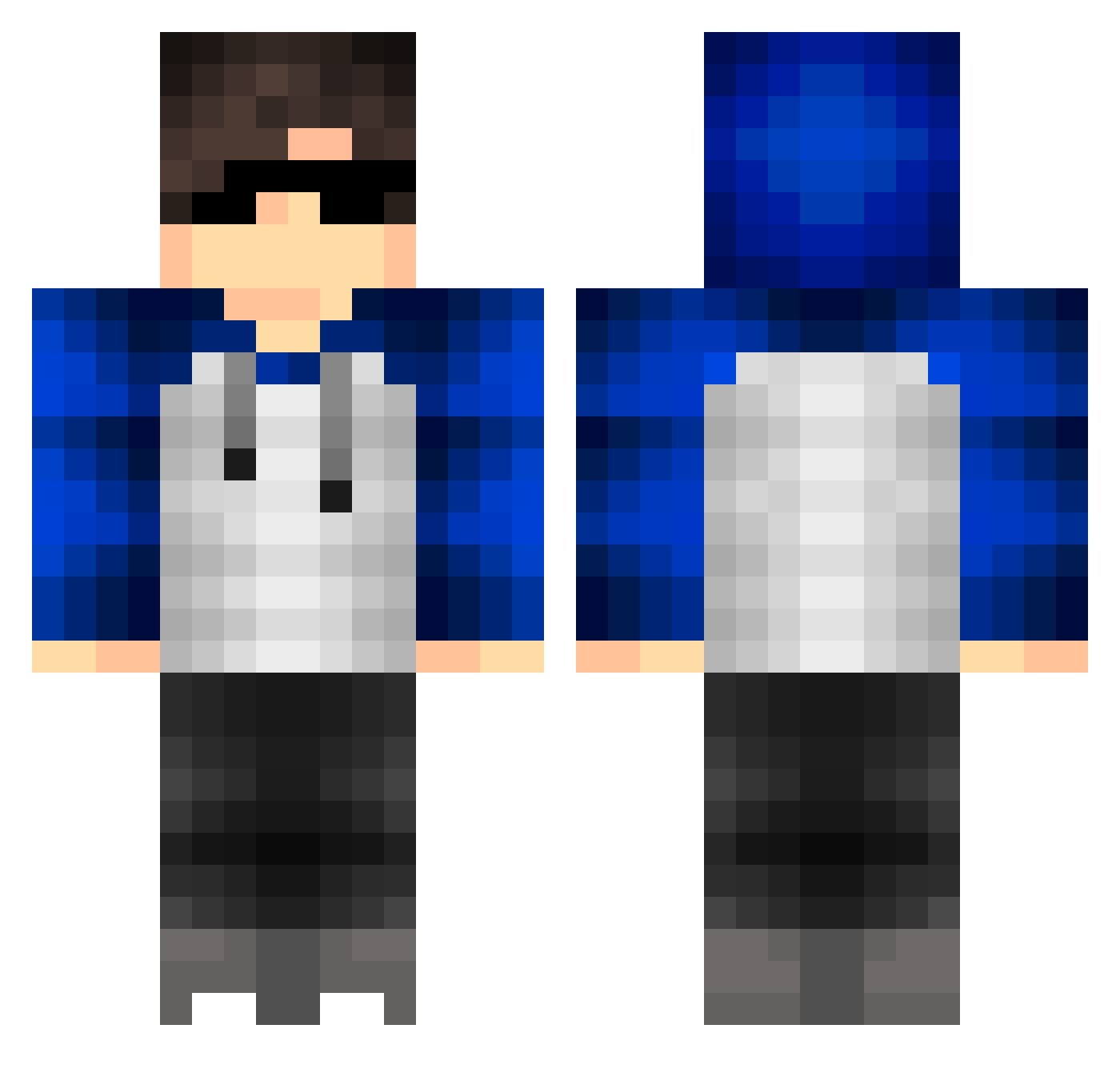 xXLeqit_NoelXx Minecraft skin, front and back view