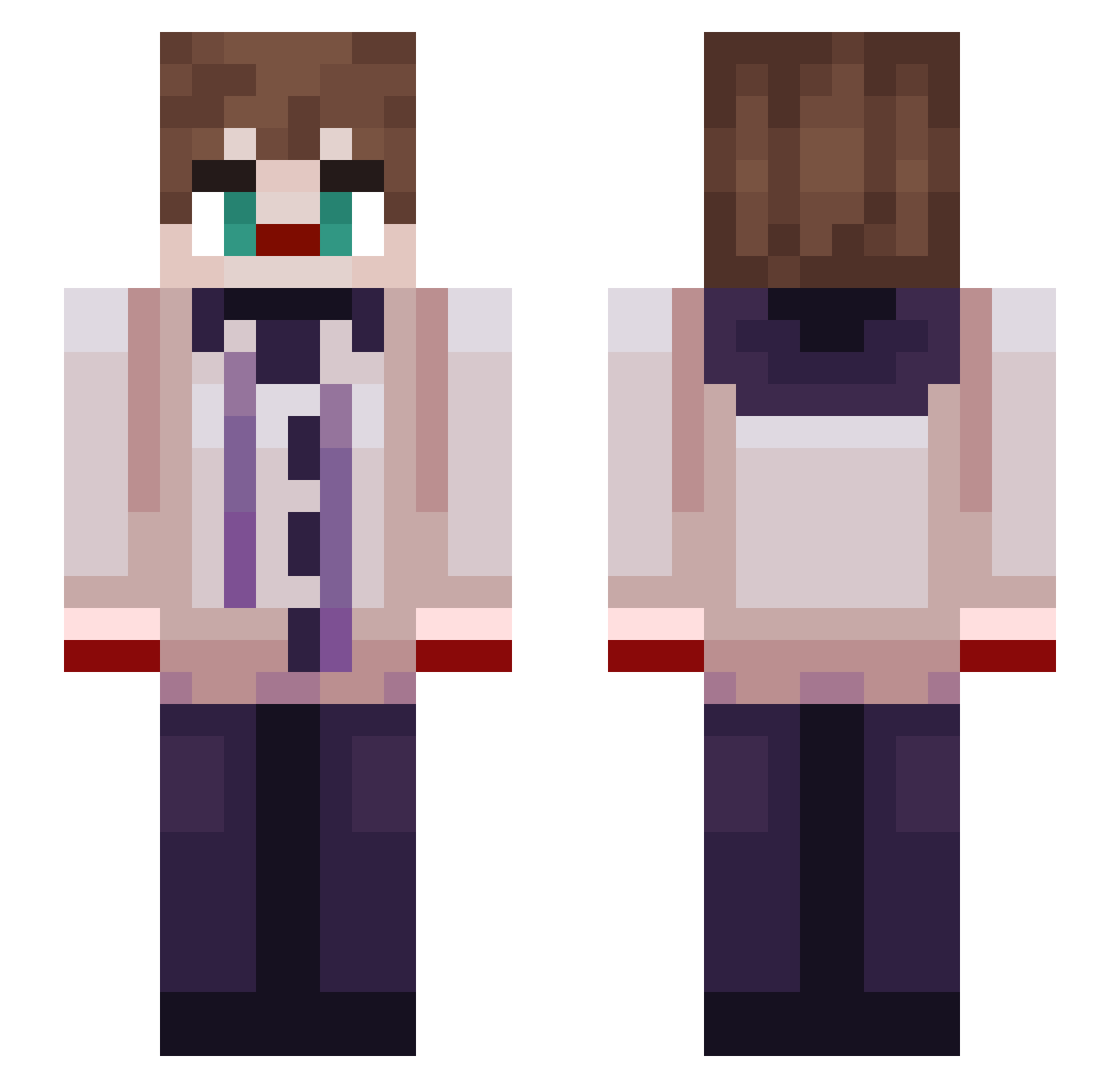 ZORANDJ Minecraft skin, front and back view