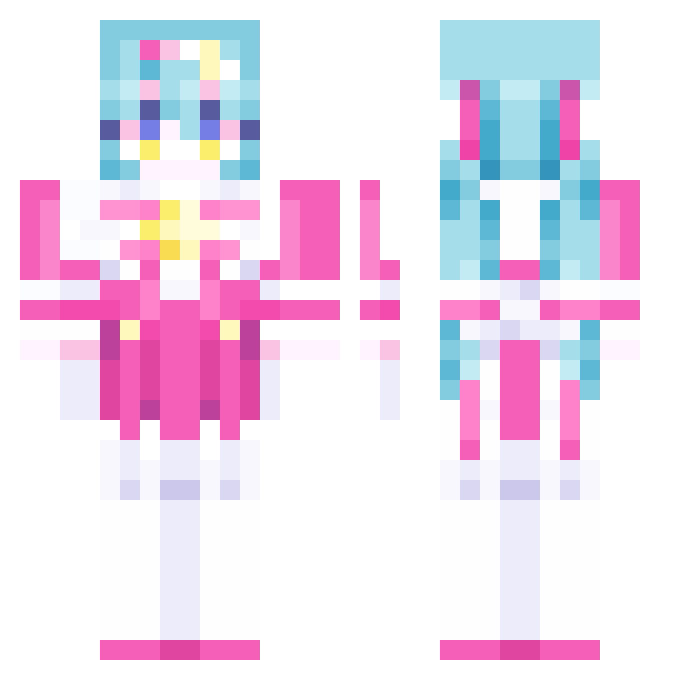 lookedchip87616 Minecraft skin, front and back view