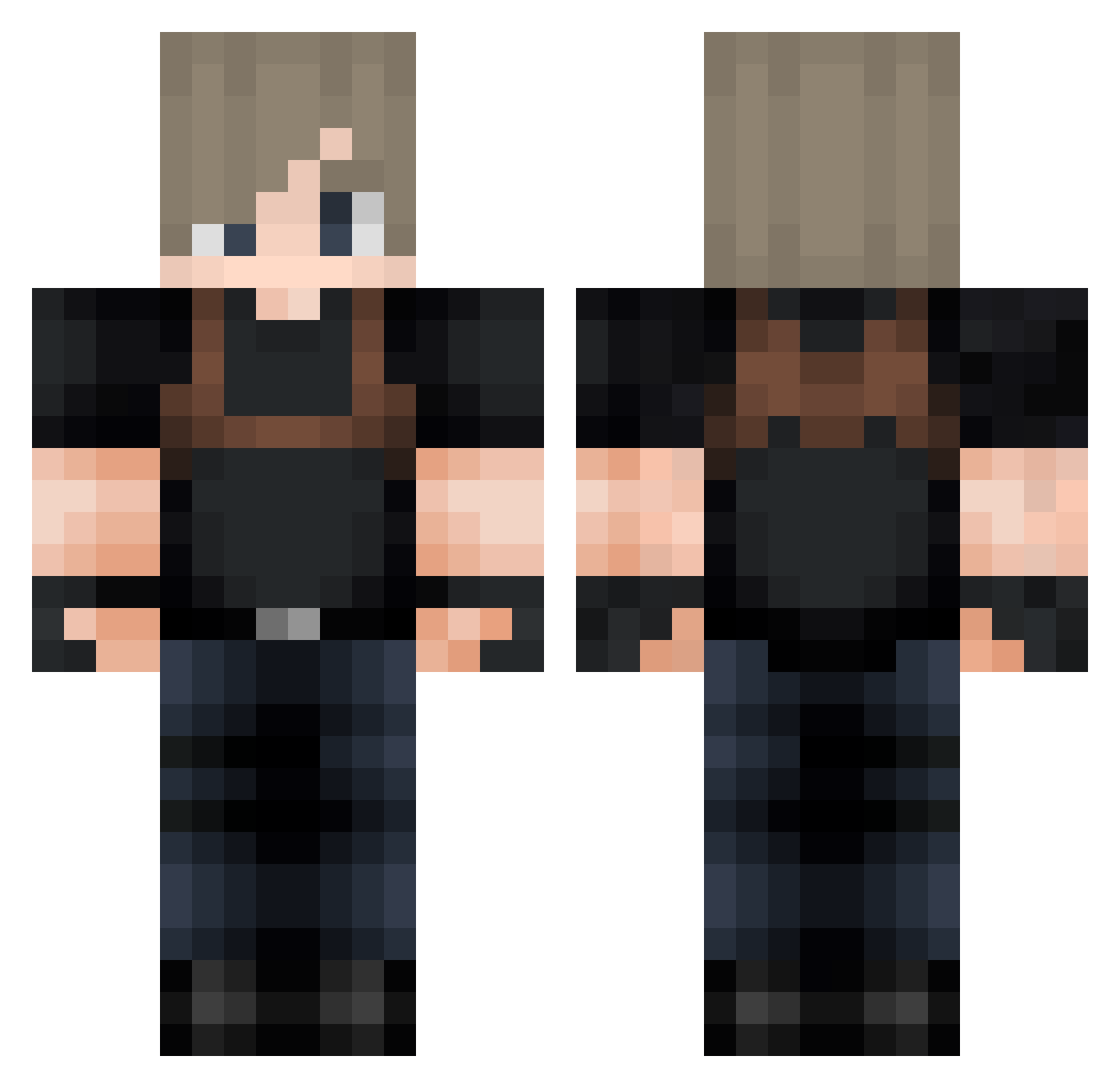 Spring_SFM Minecraft skin, front and back view