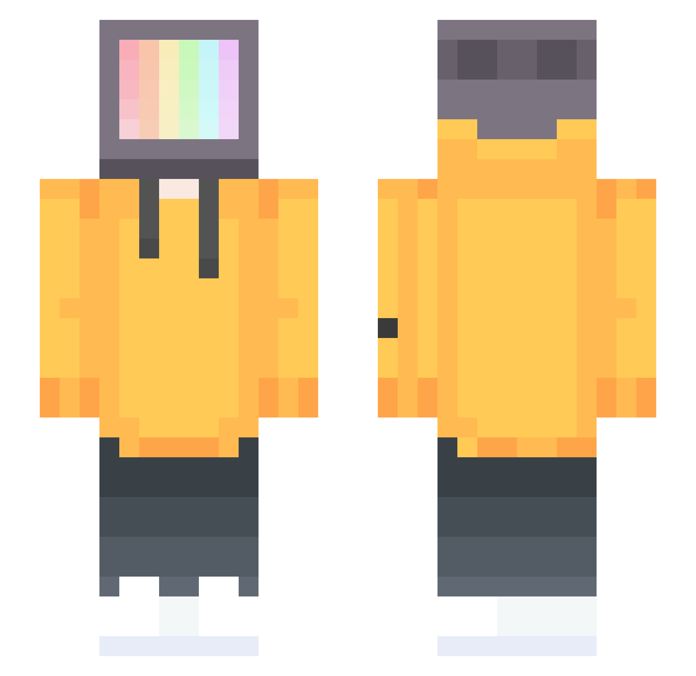 SauteedTofu Minecraft skin, front and back view