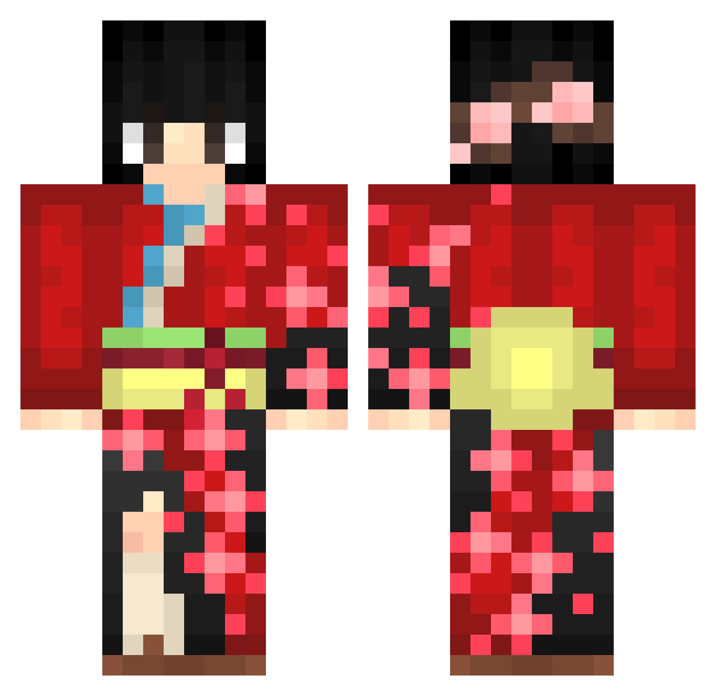Vida___ Minecraft skin, front and back view