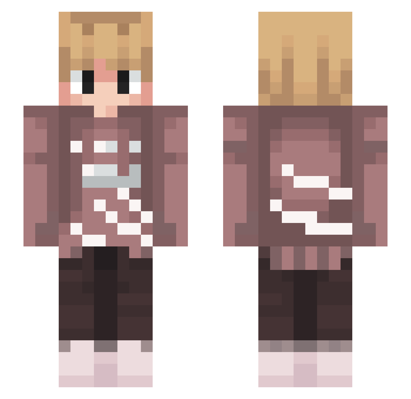 wldfrsmn Minecraft skin, front and back view