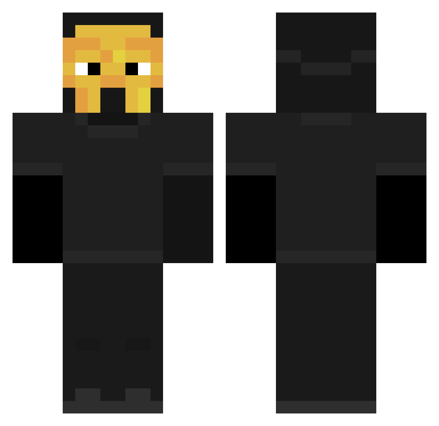 Dukul Minecraft skin, front and back view