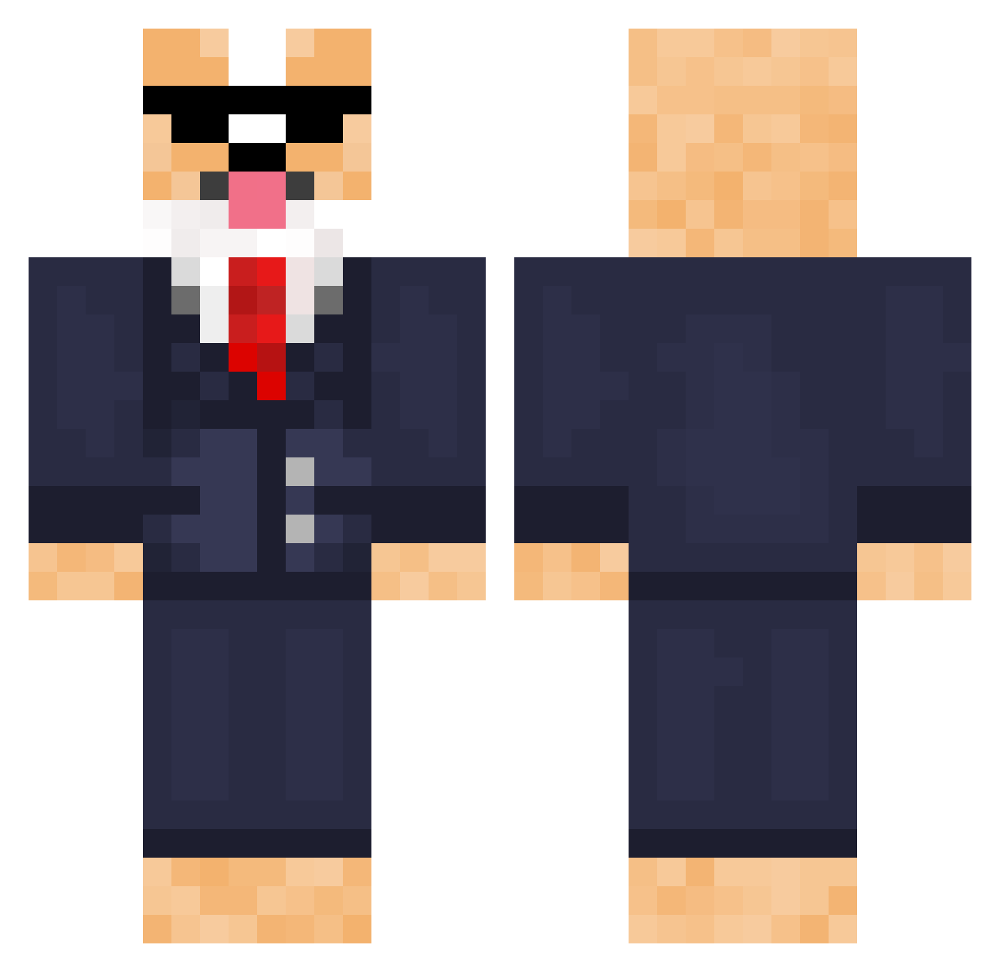 KungFuRman07 Minecraft skin, front and back view