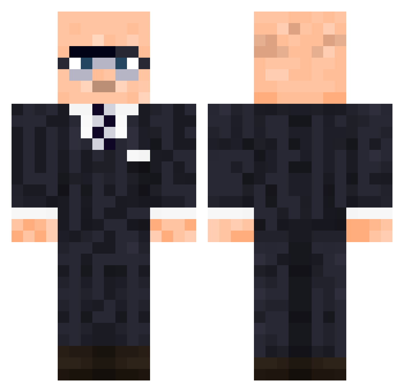 Pepogod007 Minecraft skin, front and back view