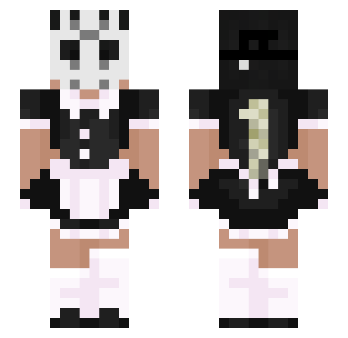 VULTURES_2 Minecraft skin, front and back view