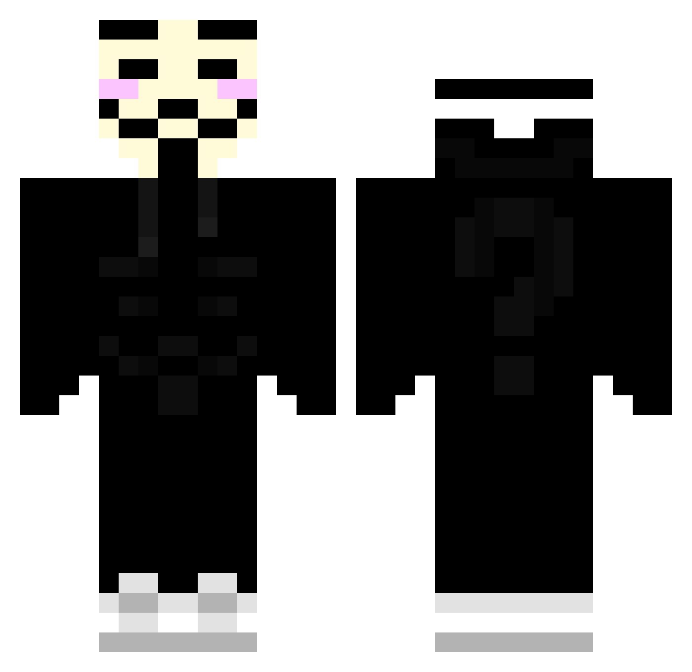 JuventiFraude_ Minecraft skin, front and back view