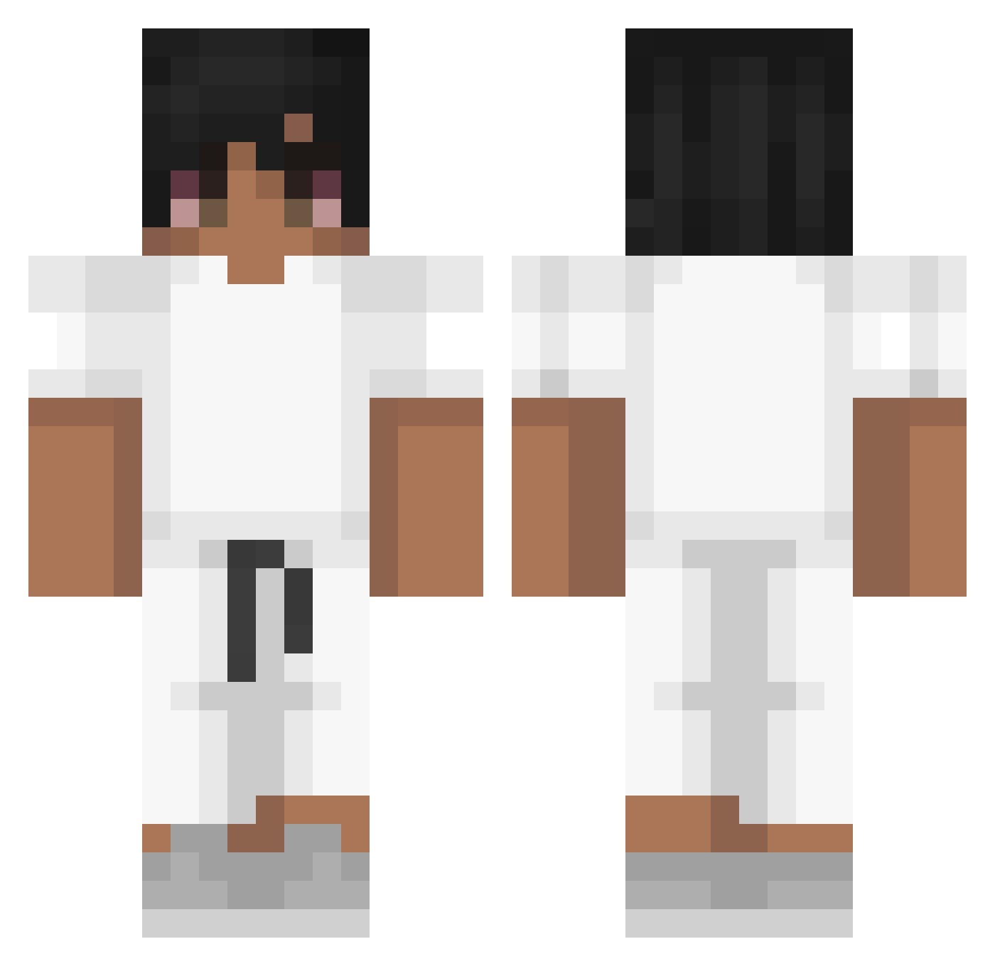 iLyessDZ Minecraft skin, front and back view