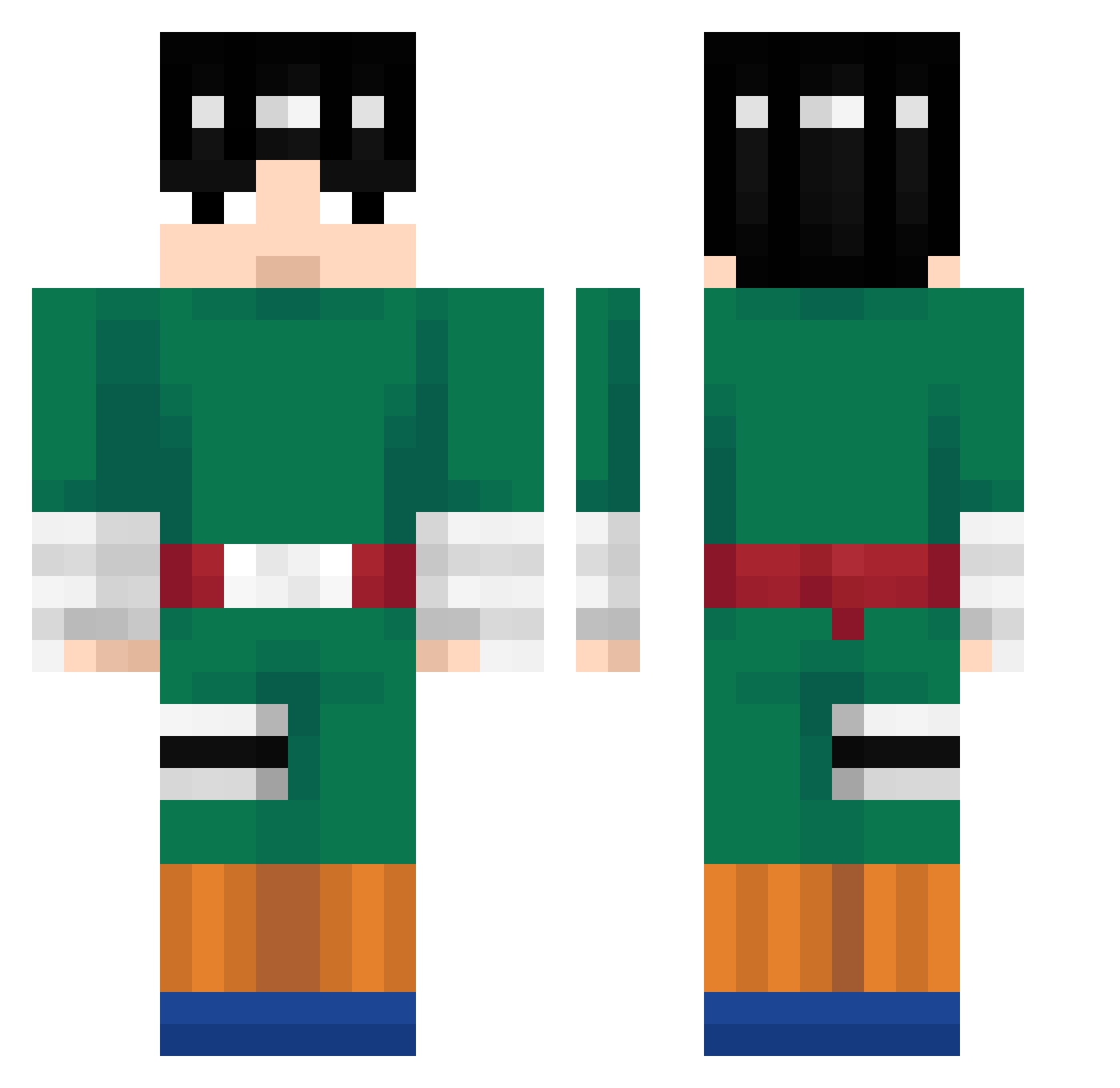 Yo_momma_crib Minecraft skin, front and back view