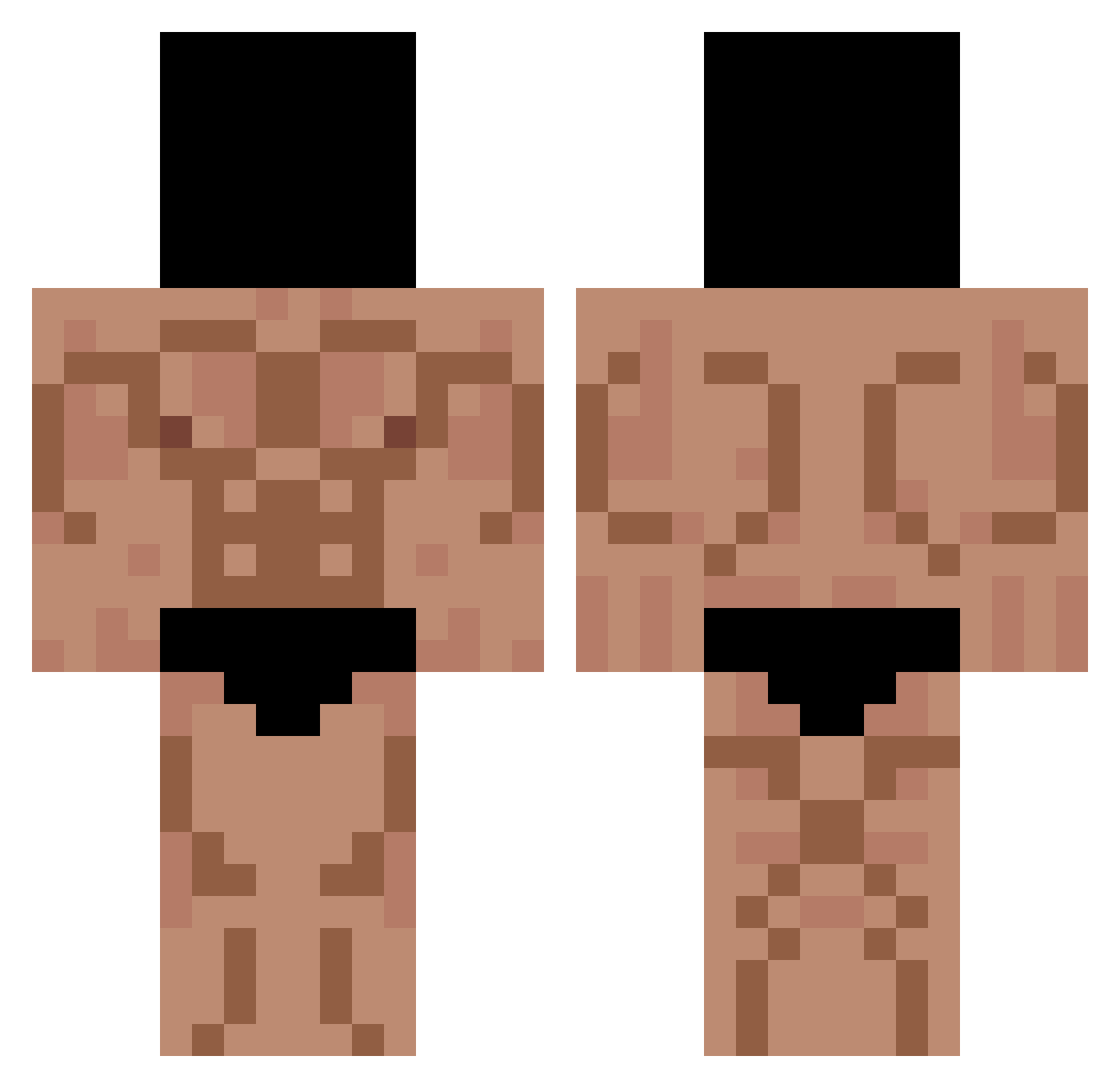 PanouXD Minecraft skin, front and back view