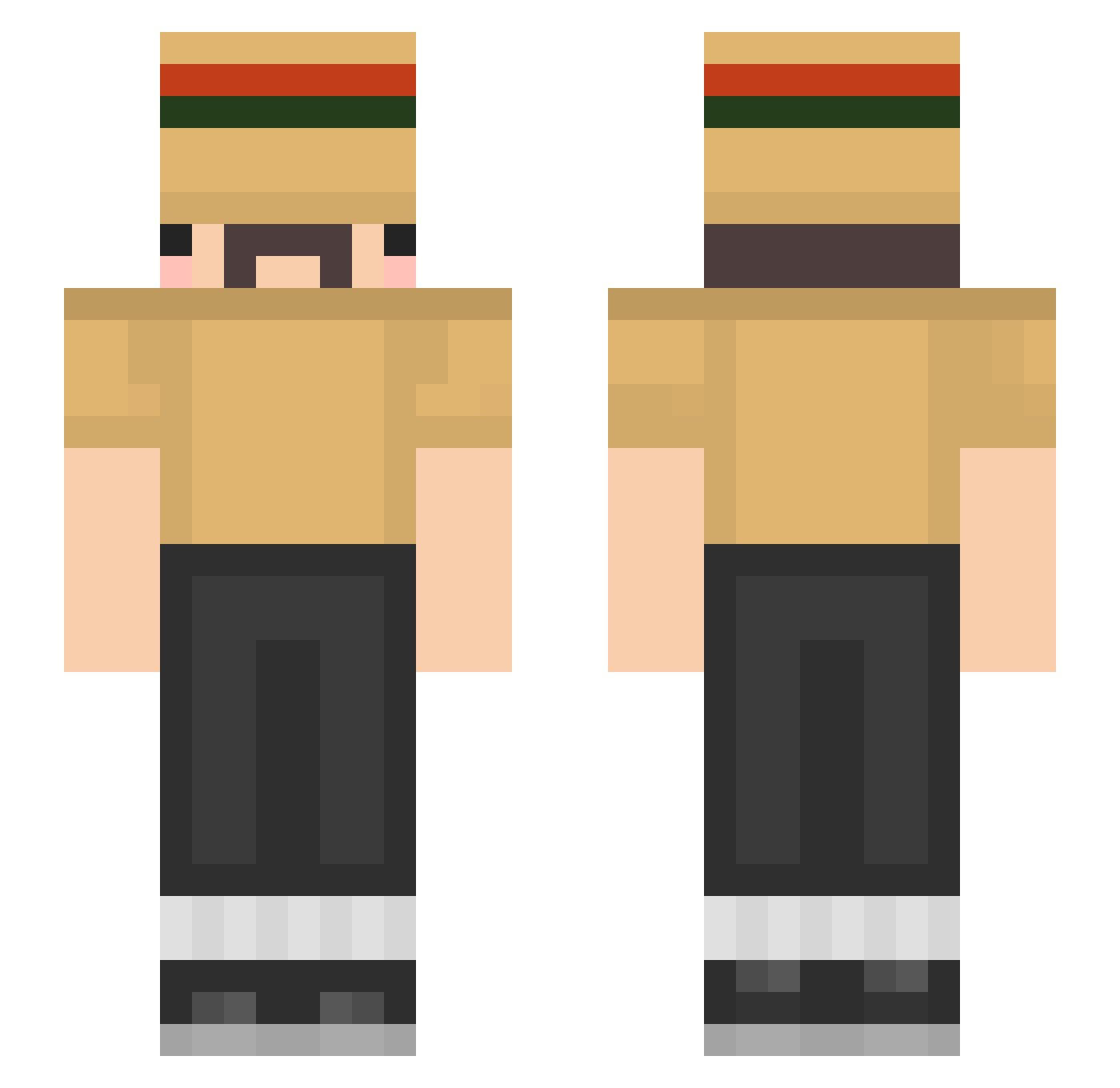 Julian0504 Minecraft skin, front and back view