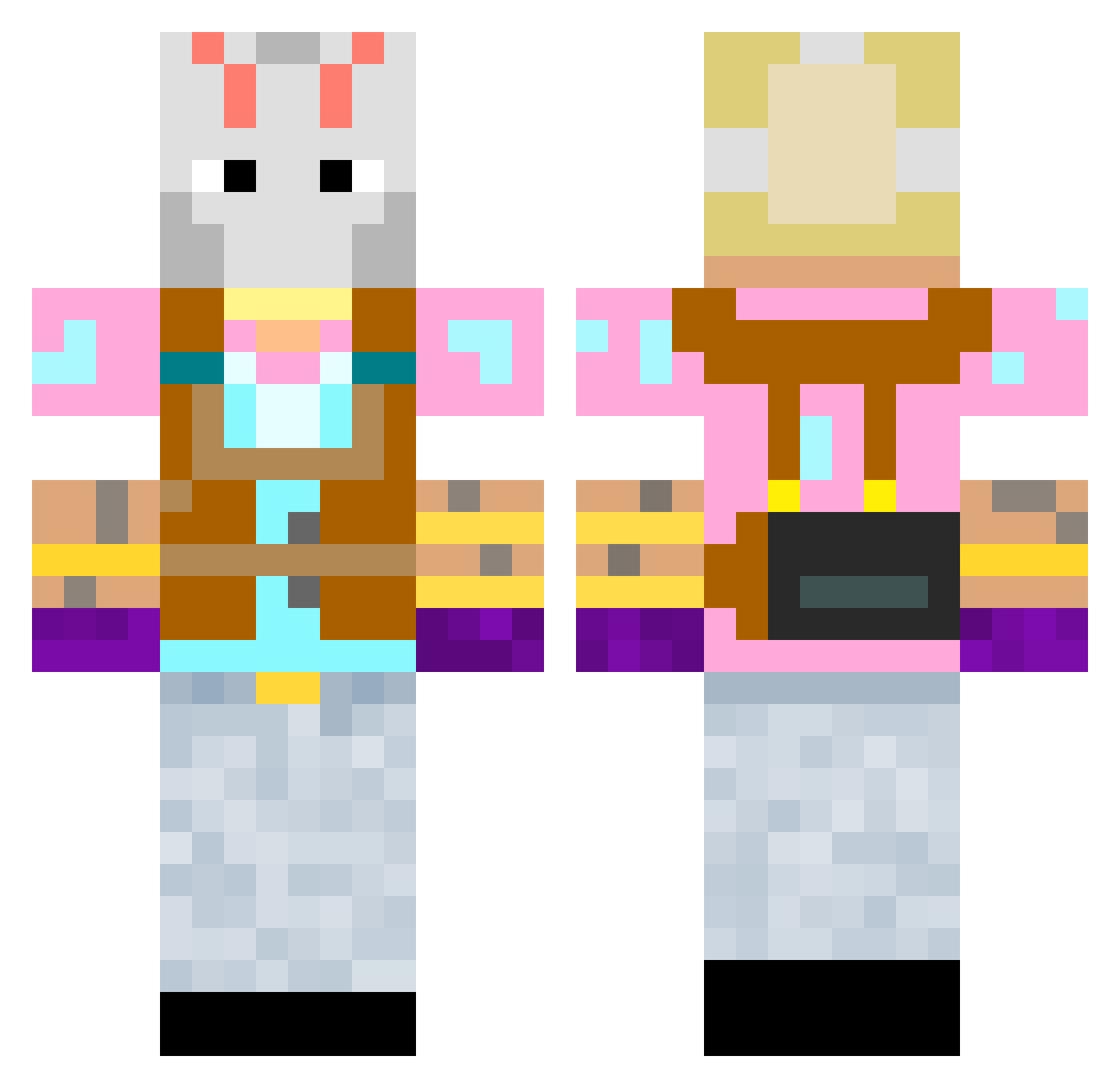 PhilippKu Minecraft skin, front and back view