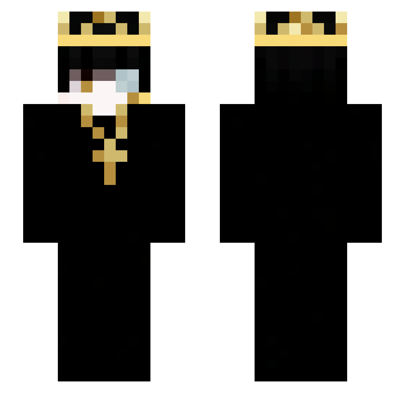x4j0 Minecraft skin, front and back view