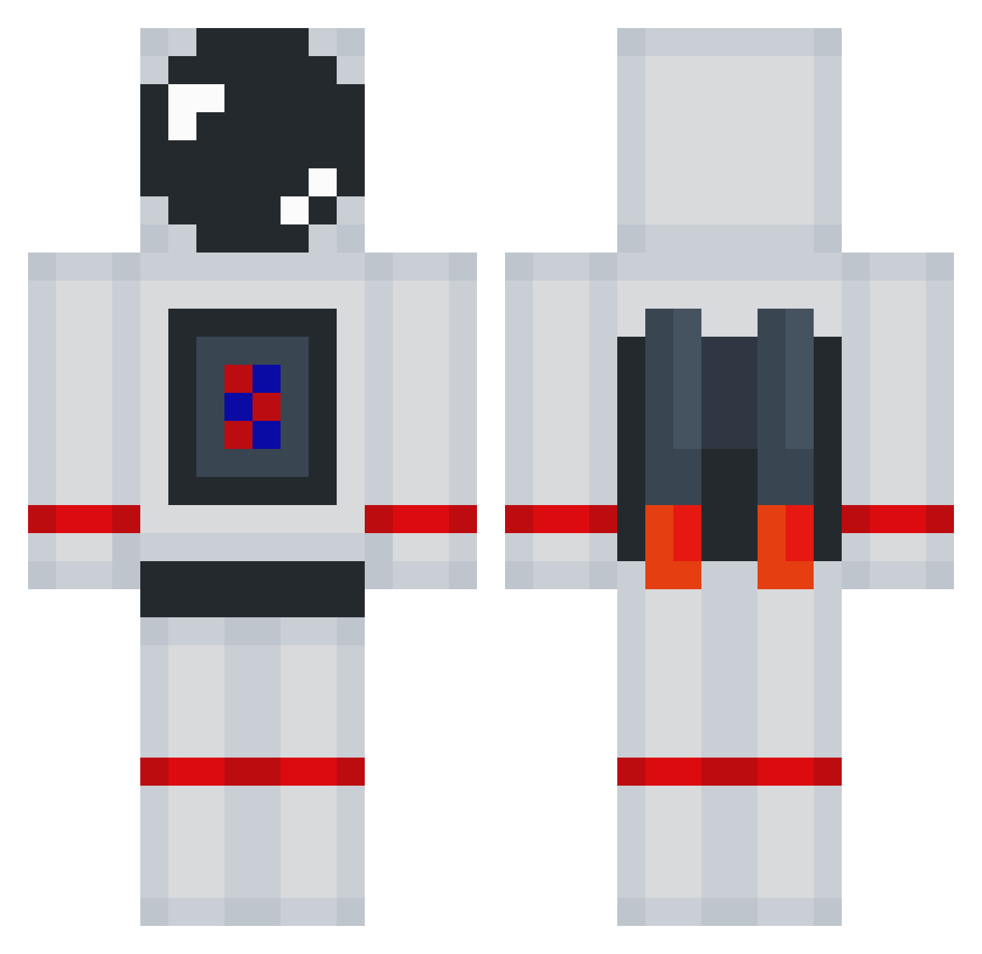 yesking3 Minecraft skin, front and back view